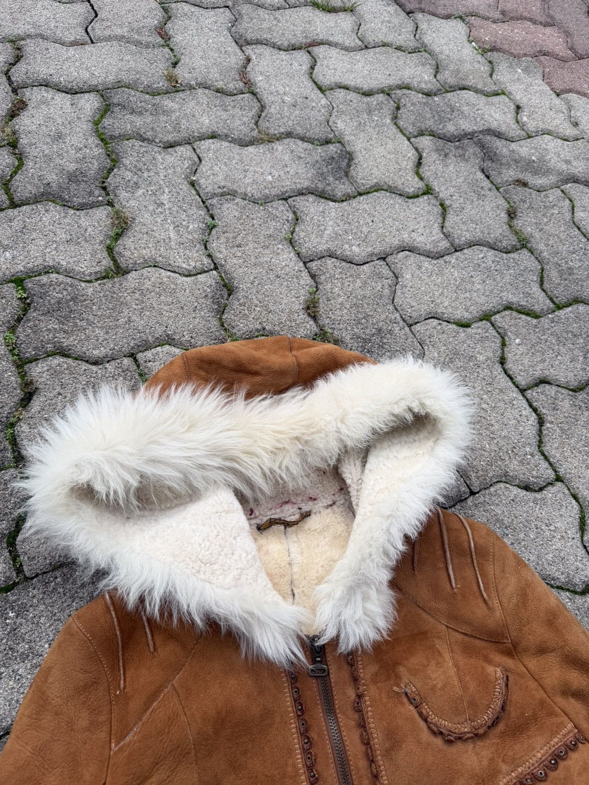 Leather Suede Leather Insulated Lamb Fur Fitted Jacket Size US S / EU 44-46 / 1 - 6 Thumbnail