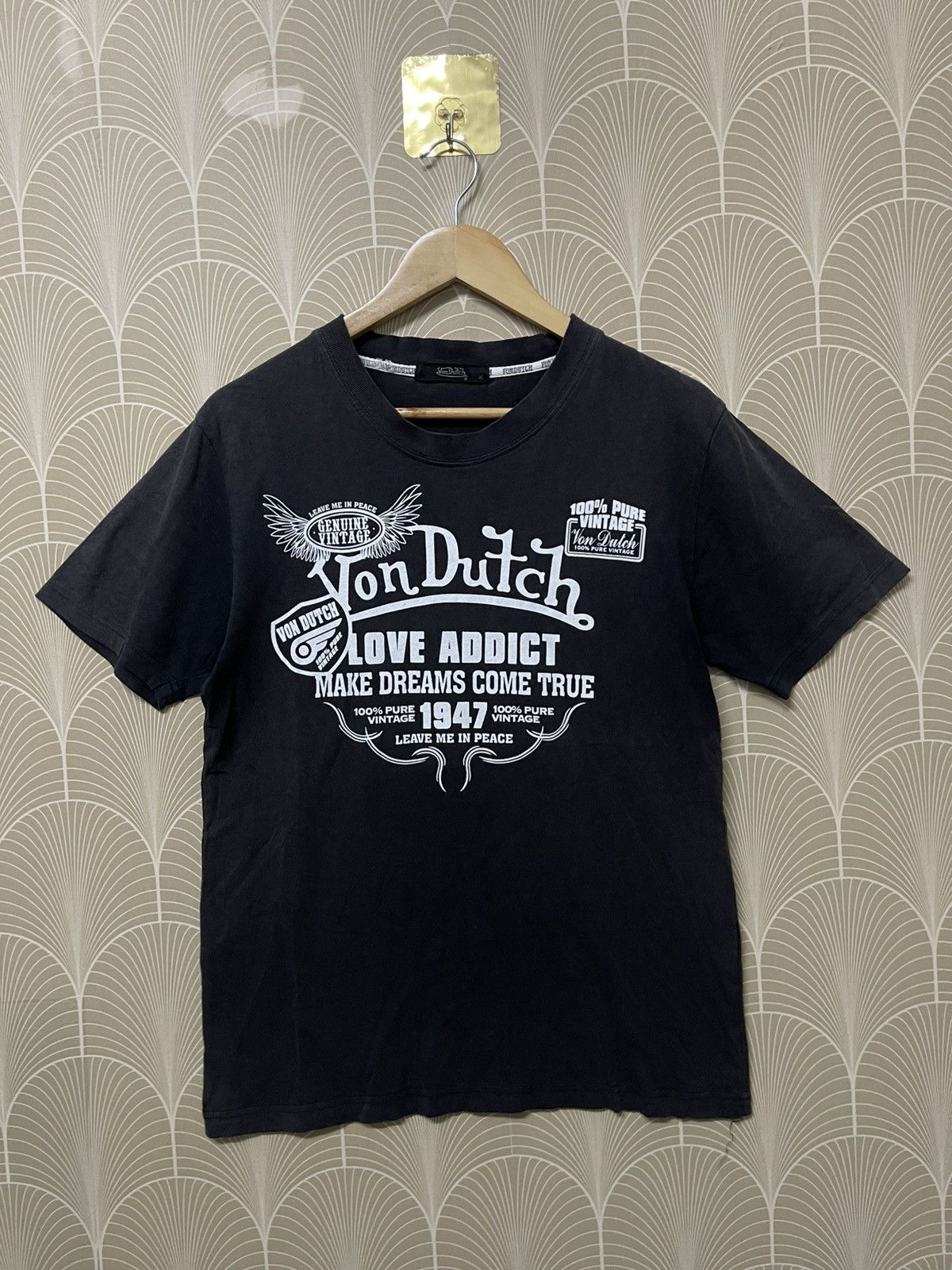 Japanese Brand × Vintage × Von Dutch 2000s VON DUTCH “LOVE ADDICT “TEES FADED Size US S / EU 44-46 / 1 - 1 Thumbnail