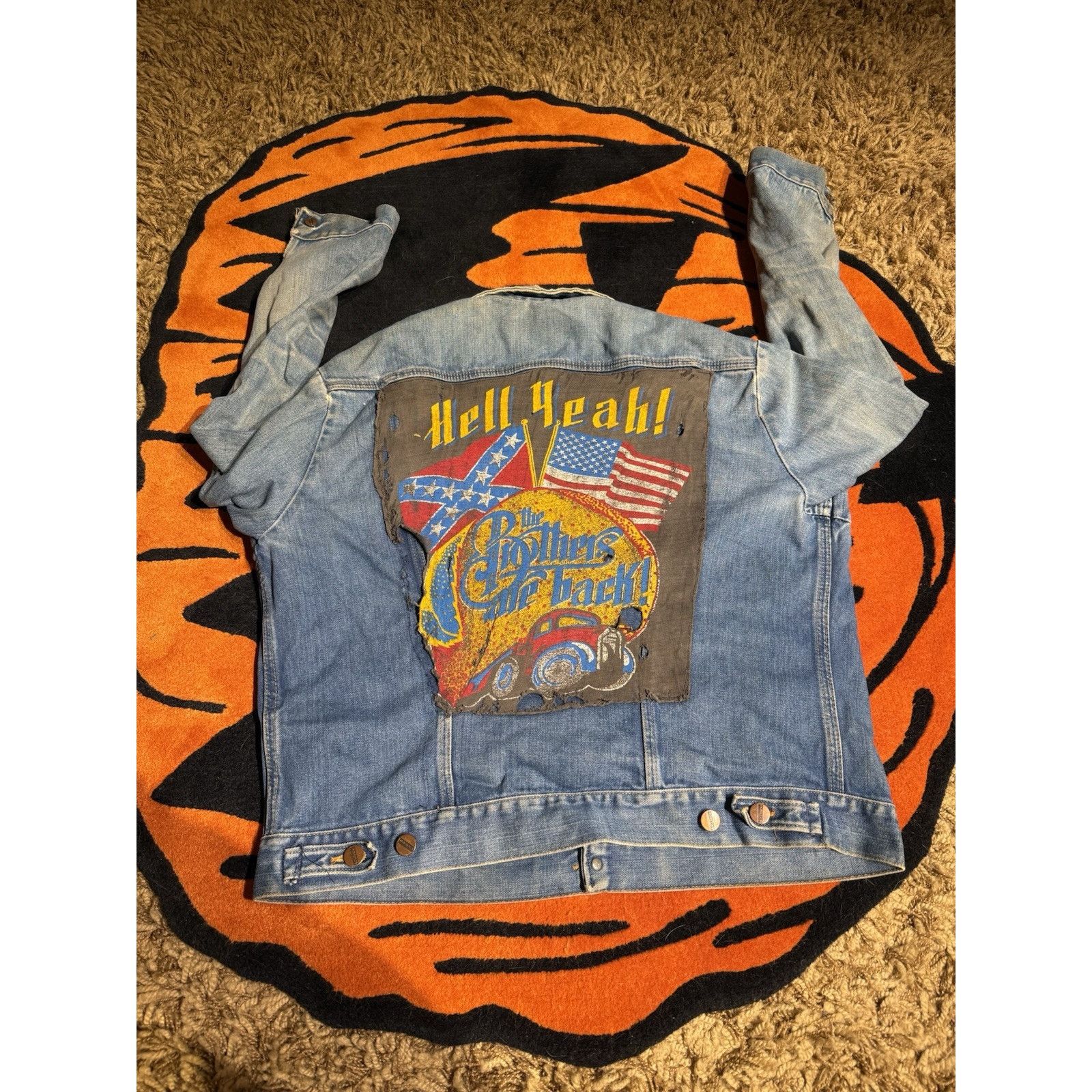 Band Tees × Vintage Vintage 70s Allman Brothers Jean Jacket Maverick Sanforset Size US M / EU 48-50 / 2 - 1 Thumbnail