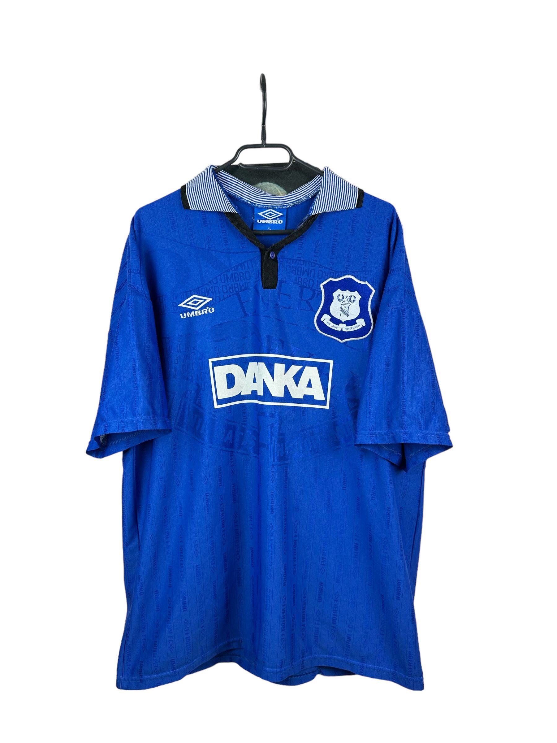 Umbro × Vintage Everton Home football shirt 1995 Soccer Umbro Jersey Rare Size US XL / EU 56 / 4 - 1 Thumbnail
