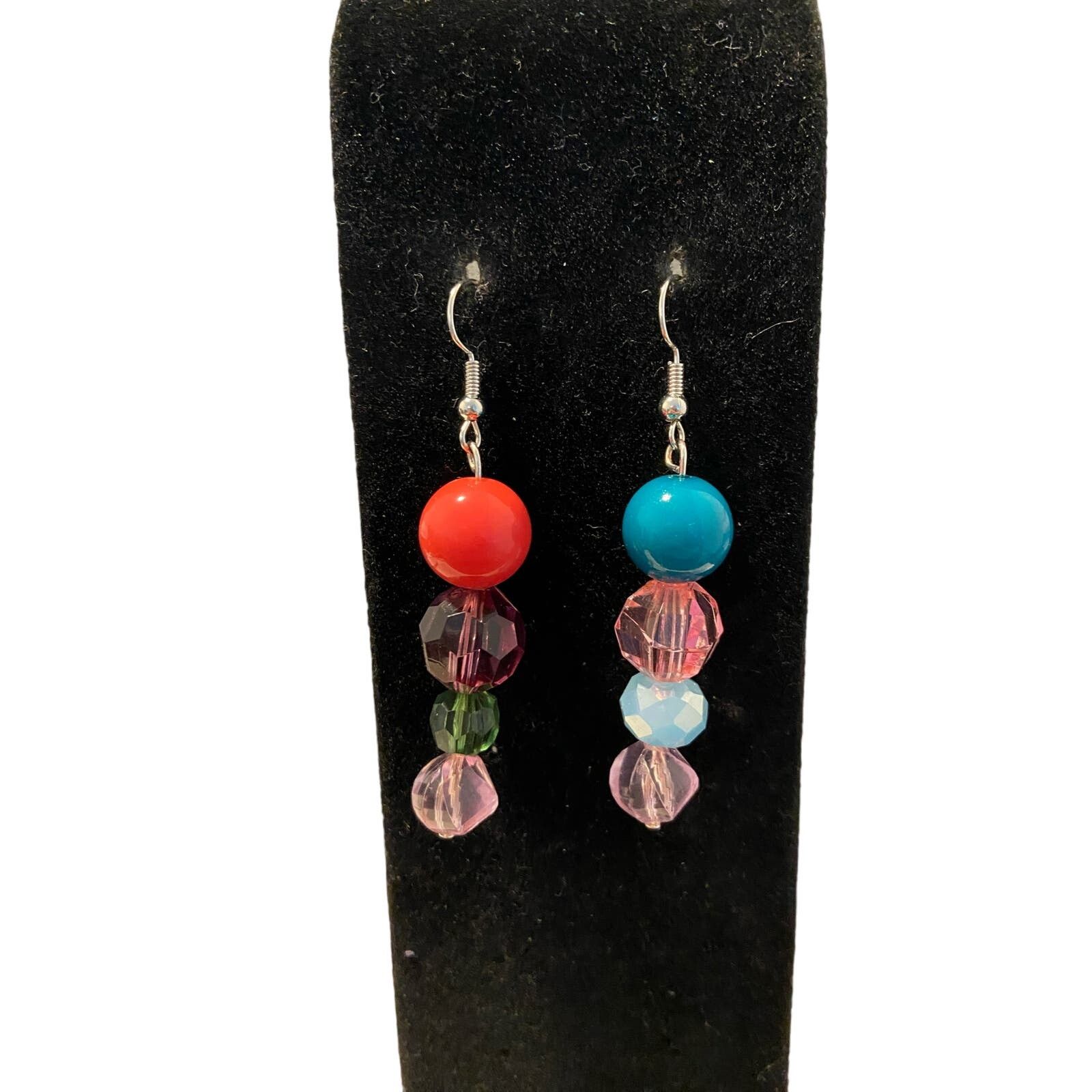 Handmade Colorful bead earrings Size ONE SIZE - 1 Thumbnail
