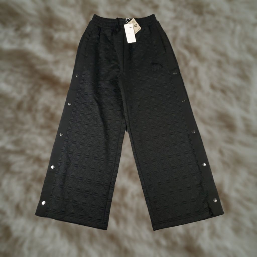 Puma PUMA Womens Medium Black Luxe Sport Wide Leg Sweatpants T7 Size 32" / US 10 / IT 46 - 1 Thumbnail