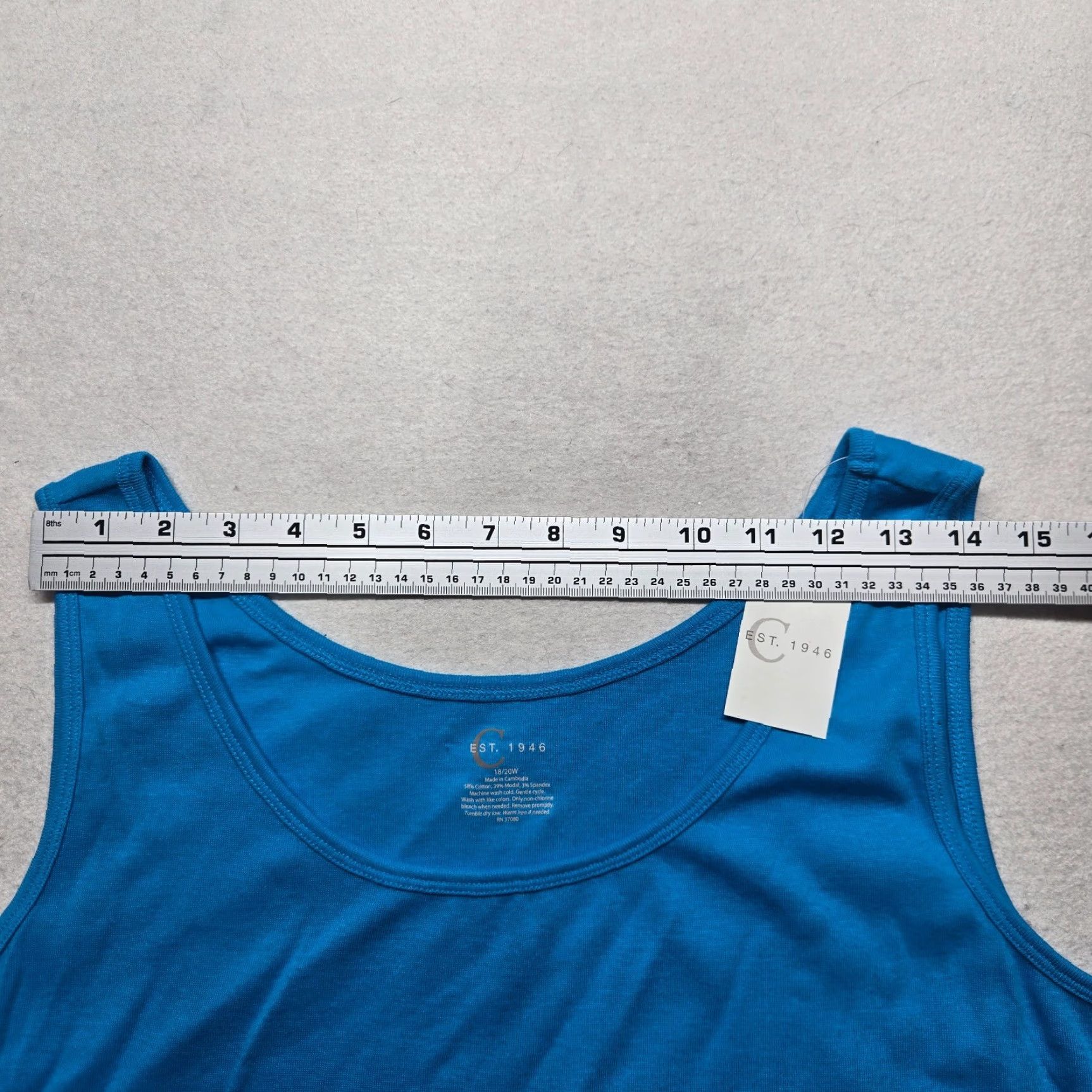 Vintage NEW CATO Shirt Solid Blue Sleeveless Pullover Lightweight Summer Top 20 Plus Women Dresswear Womens Size 3XL / US 20-22 - 4 Thumbnail