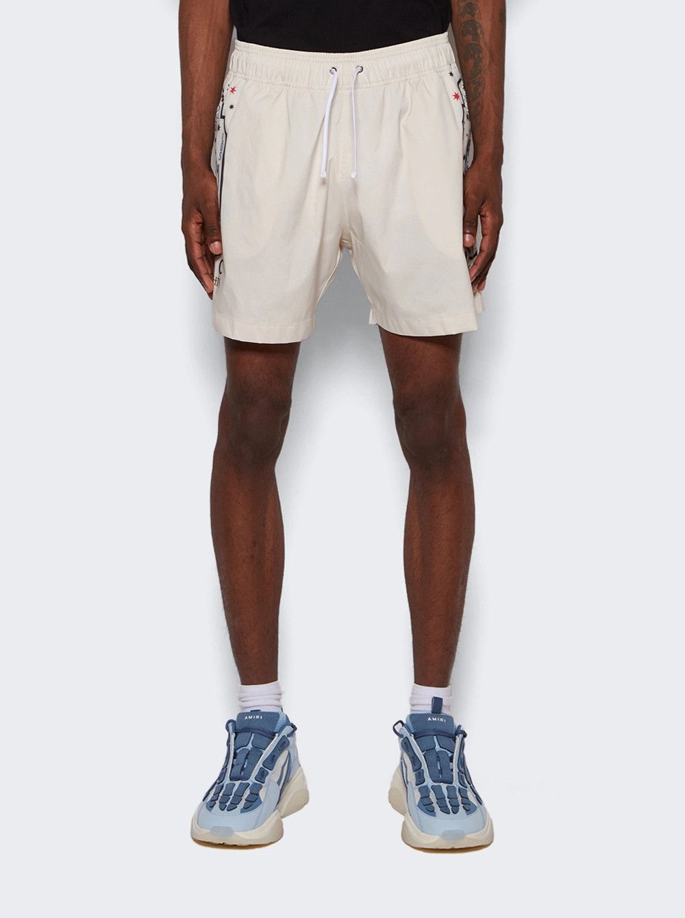 Amiri o1mle0925 Amiri Fortune Swim Trunks Short in White Size US 32 / EU 48 - 3 Thumbnail