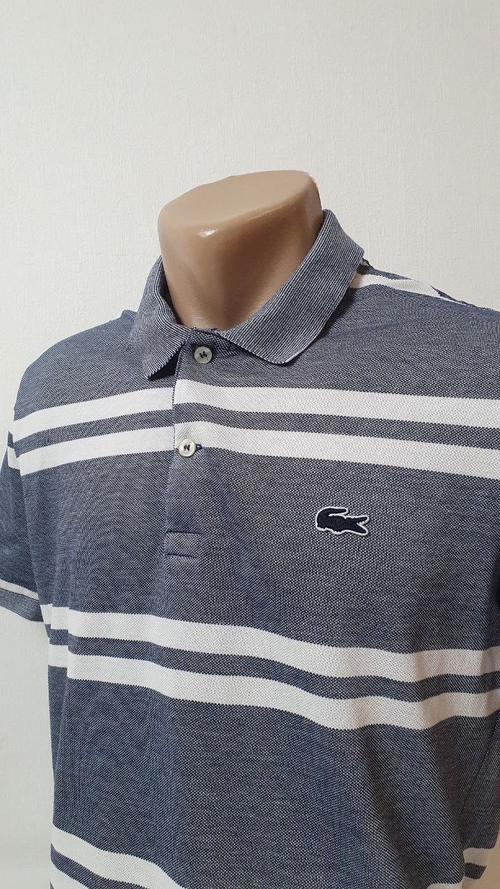 Lacoste Men's t-shirt Lacoste Poloshirt Grey white Size M Fr 4 Size US M / EU 48-50 / 2 - 8 Thumbnail