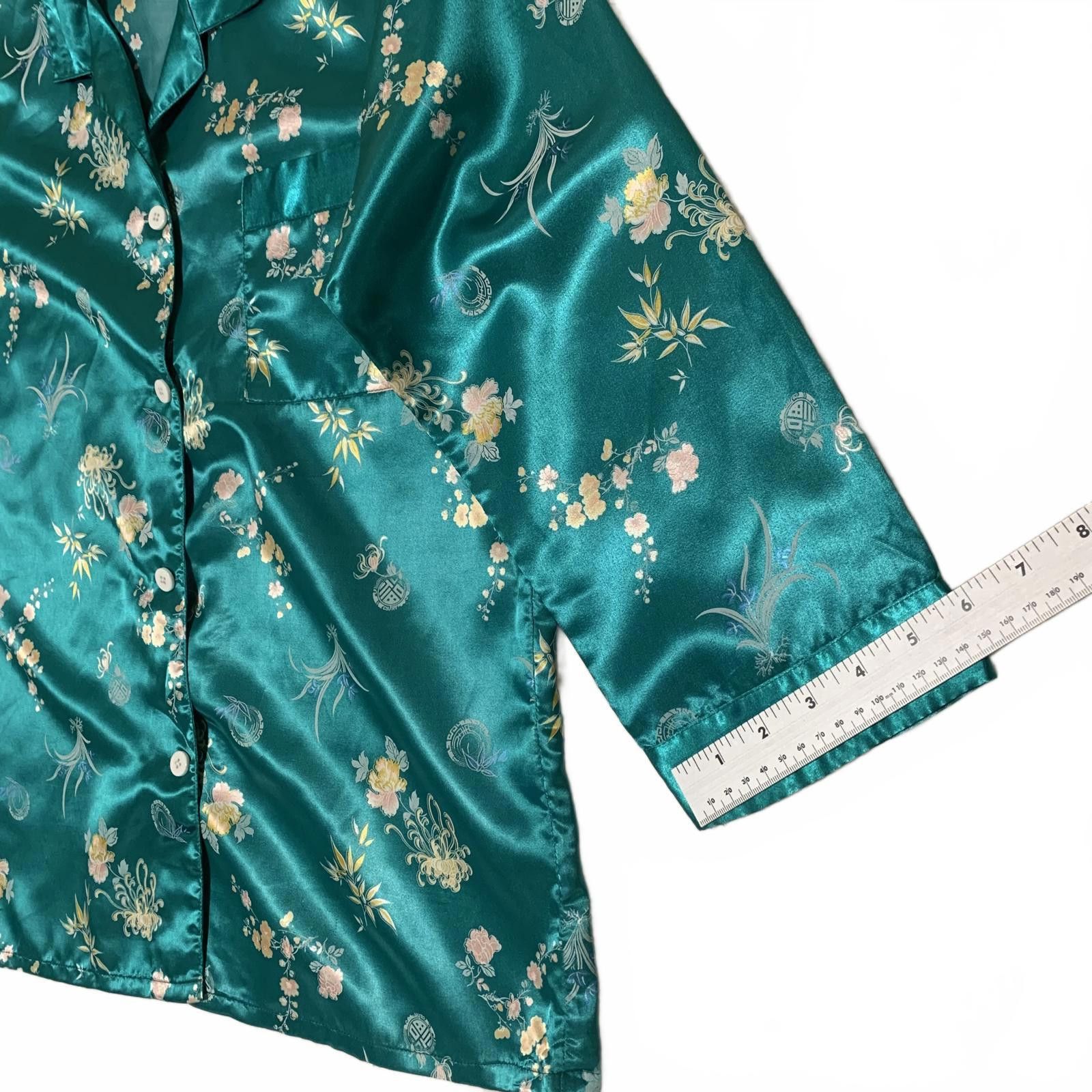 Isabel Marant Isabella Women's Satin Floral Pajama Top Size ONE SIZE - 6 Thumbnail