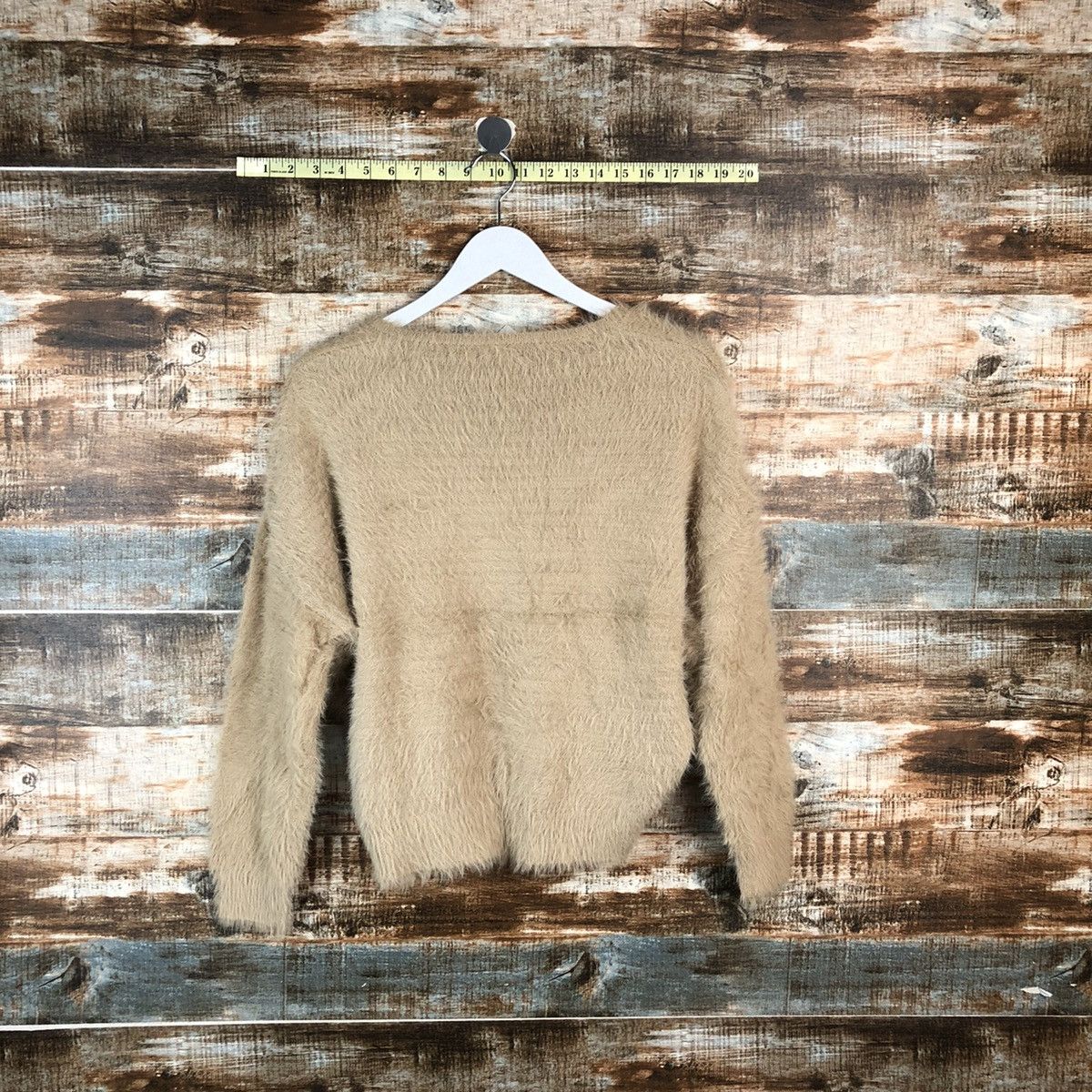 Homespun Knitwear DLL Ingni Brown shaggy fur Mohair Knitwear #C048 Size M / US 6-8 / IT 42-44 - 12 Thumbnail