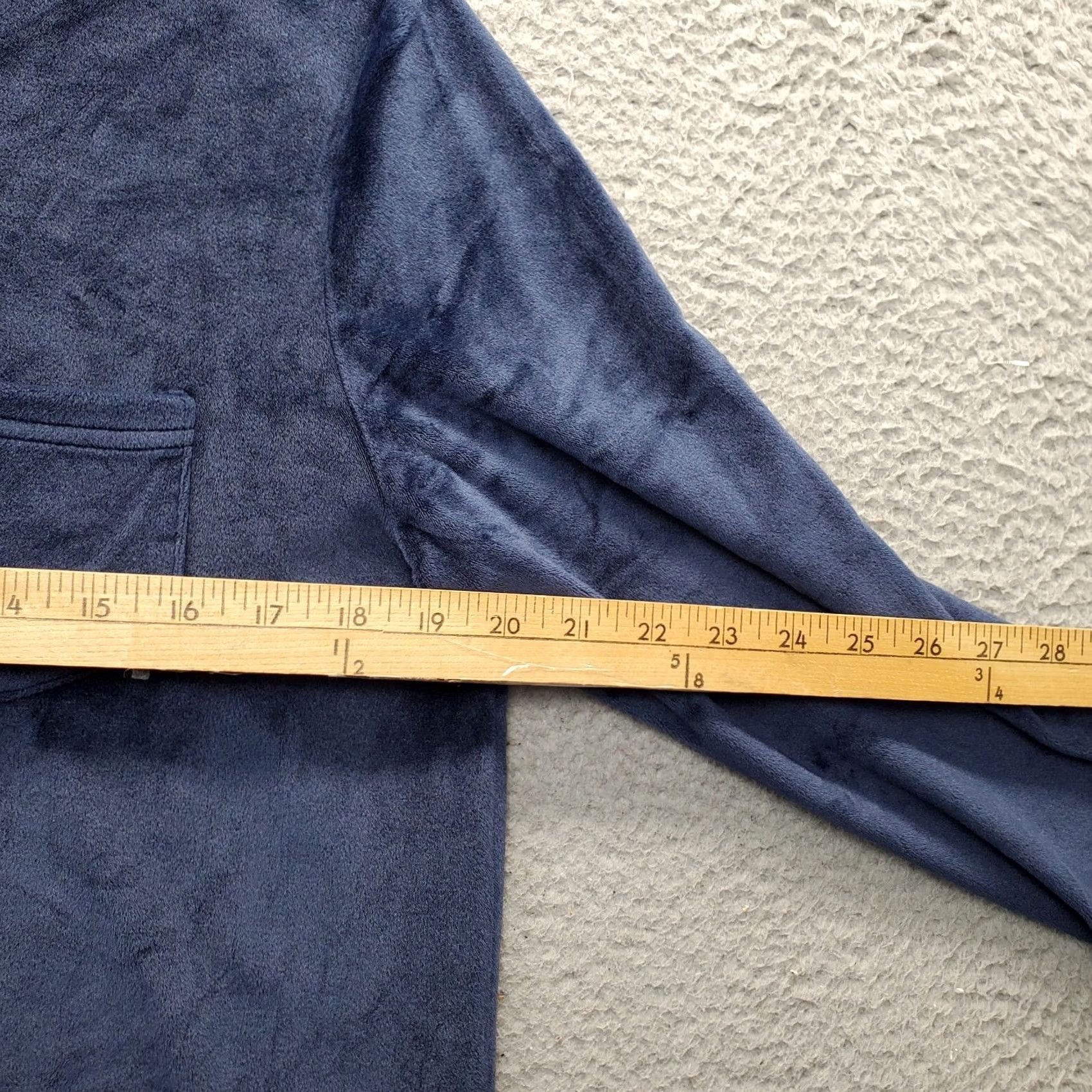 Velour Ekouaer Womens Top Velour Sleepwear Navy M Raglan Long Sleeve Chest Pockets Shirt Size M / US 6-8 / IT 42-44 - 6 Thumbnail