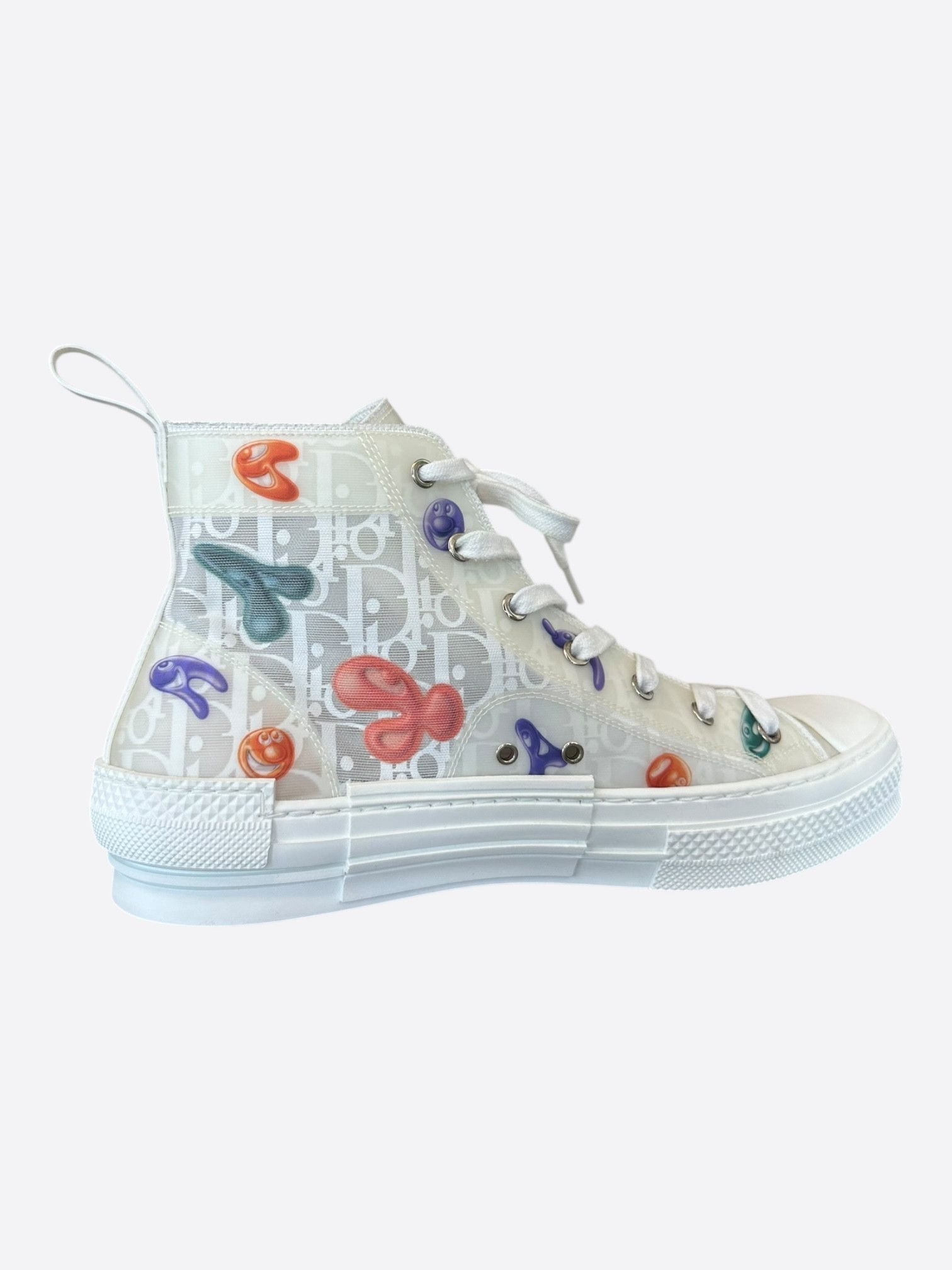 Dior Kenny Scharf White & Multicolor Oblique Faces B23 Sneakers Size US 10 / EU 43 - 5 Thumbnail