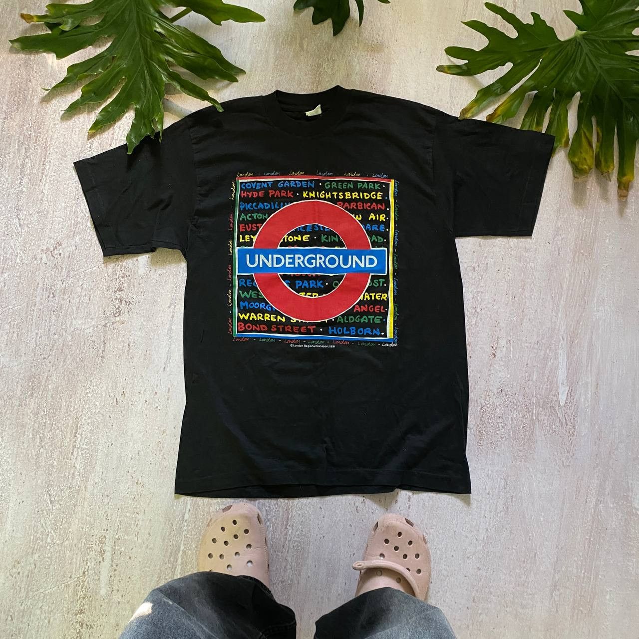 VINTAGE 90S LONDON UNDERGROUND STREETWEAR CULTURE Tee 295