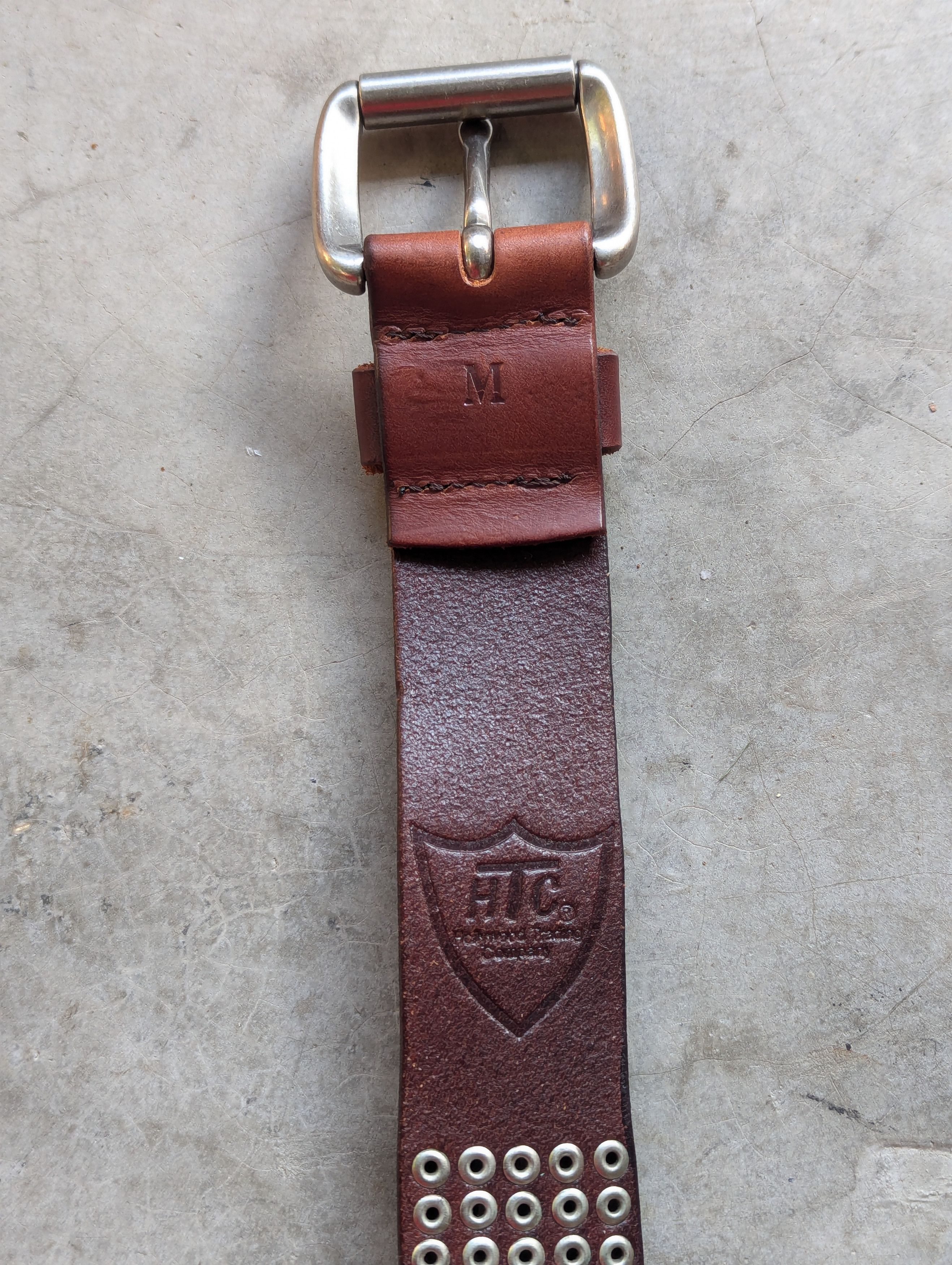 Hollywood Trading Company HTC Hollywood Trading Company Spiked Studded Leather Belt Size 40 - 3 Thumbnail