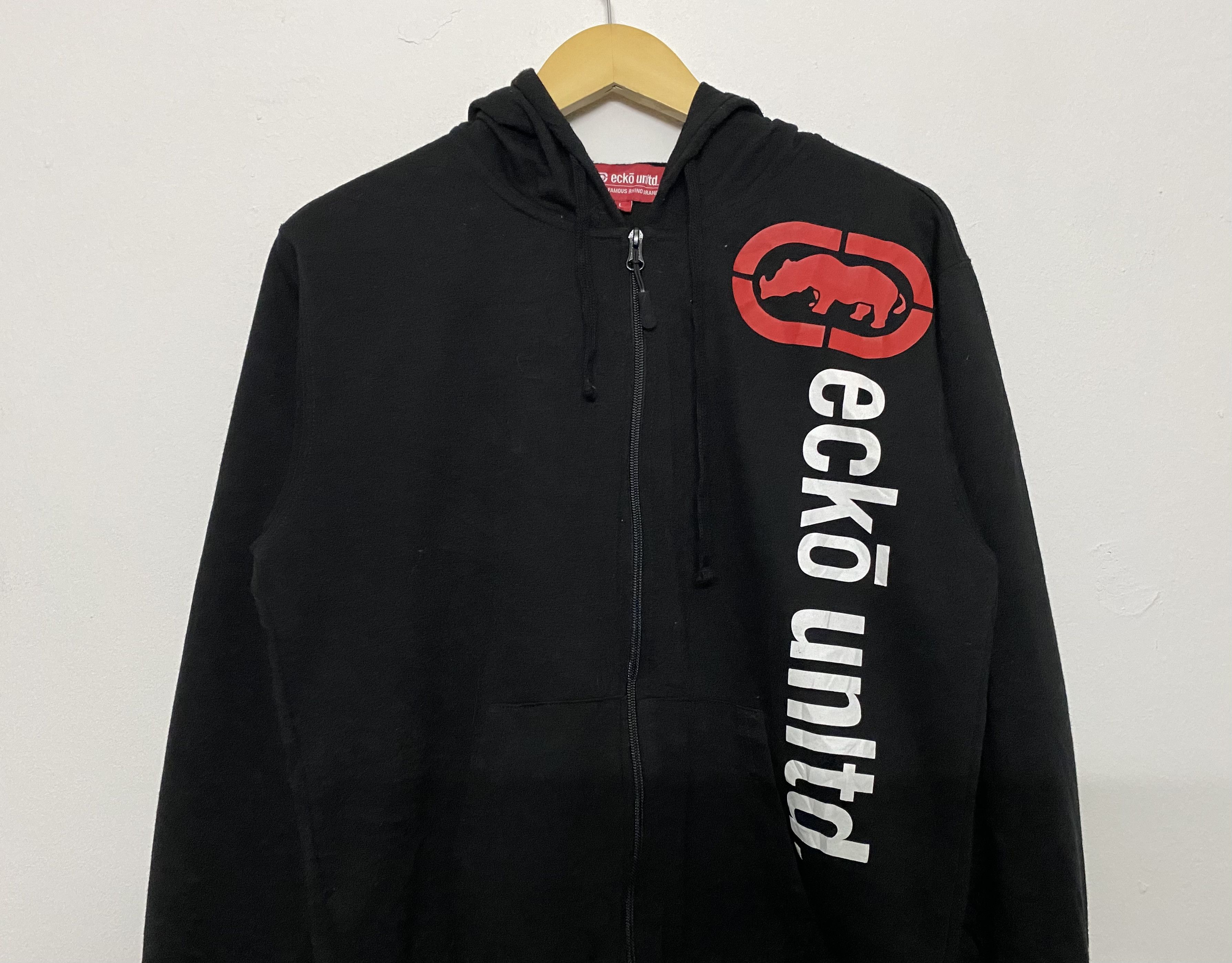 Ecko Unltd. Ecko Unltd. Full Zip Hoodie Jacket Rhino Logo Black Size L / US 10 / IT 46 - 3 Thumbnail