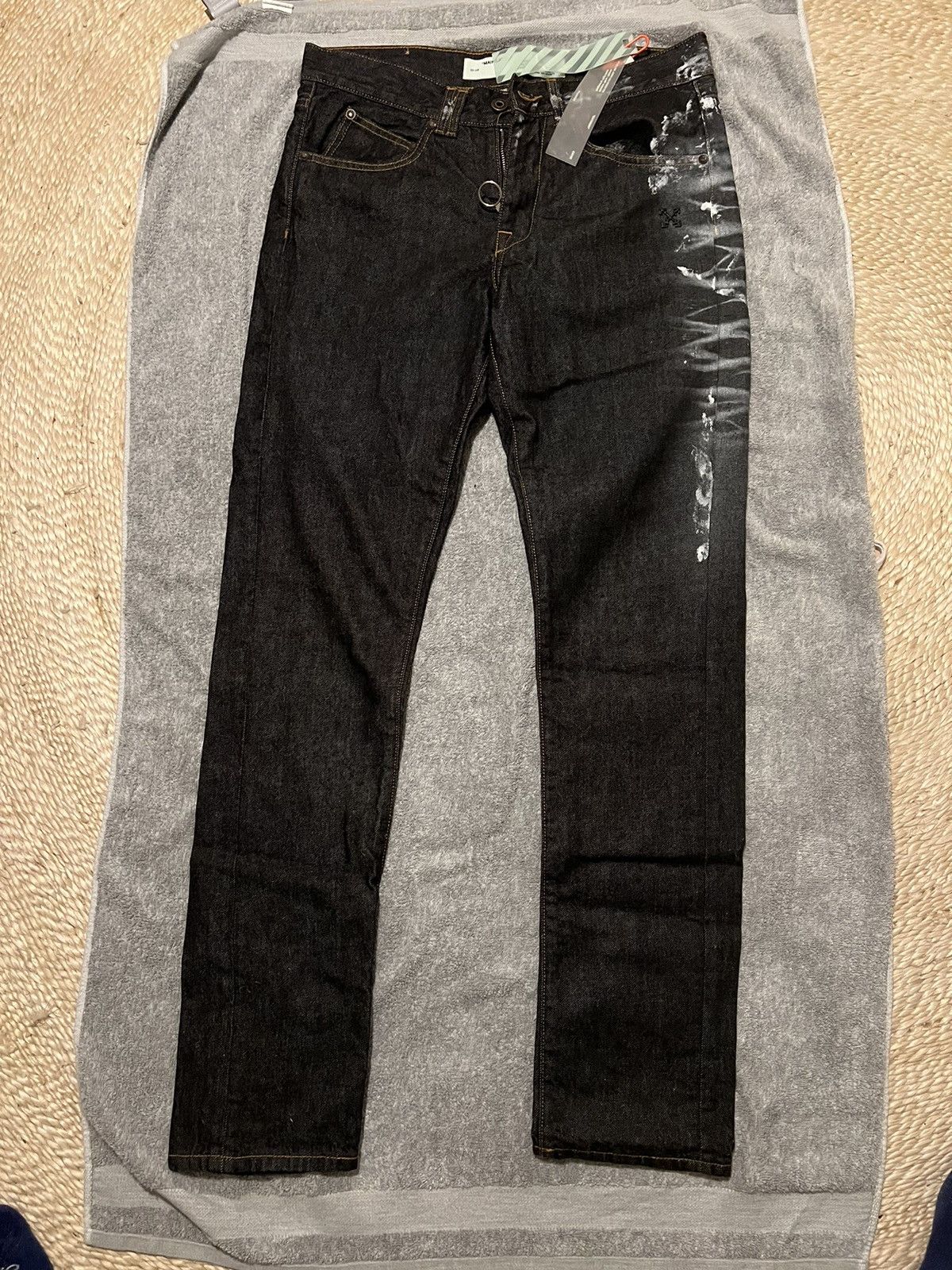 Off-White Off White Dark Grey Demin Jeans Size US 30 / EU 46 - 1 Thumbnail