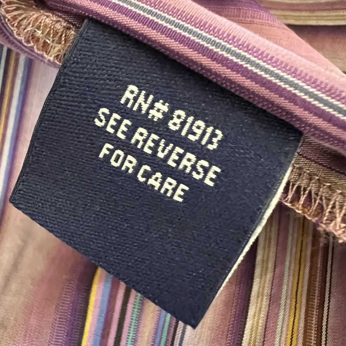 Robert Graham Robert Graham Bold Stripe Shirt M Purple Contrast Cuffs Size US M / EU 48-50 / 2 - 15 Thumbnail