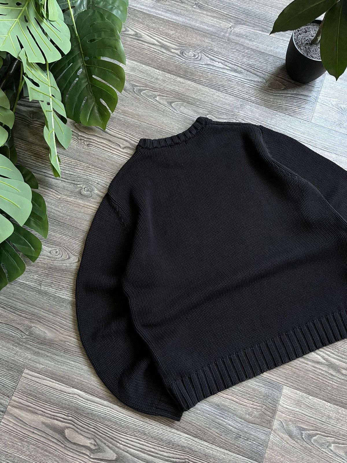 Ralph Lauren POLO JEANS SPELLOUT KNITTED BLACK VINTAGE SWEATER Size US L / EU 52-54 / 3 - 5 Thumbnail