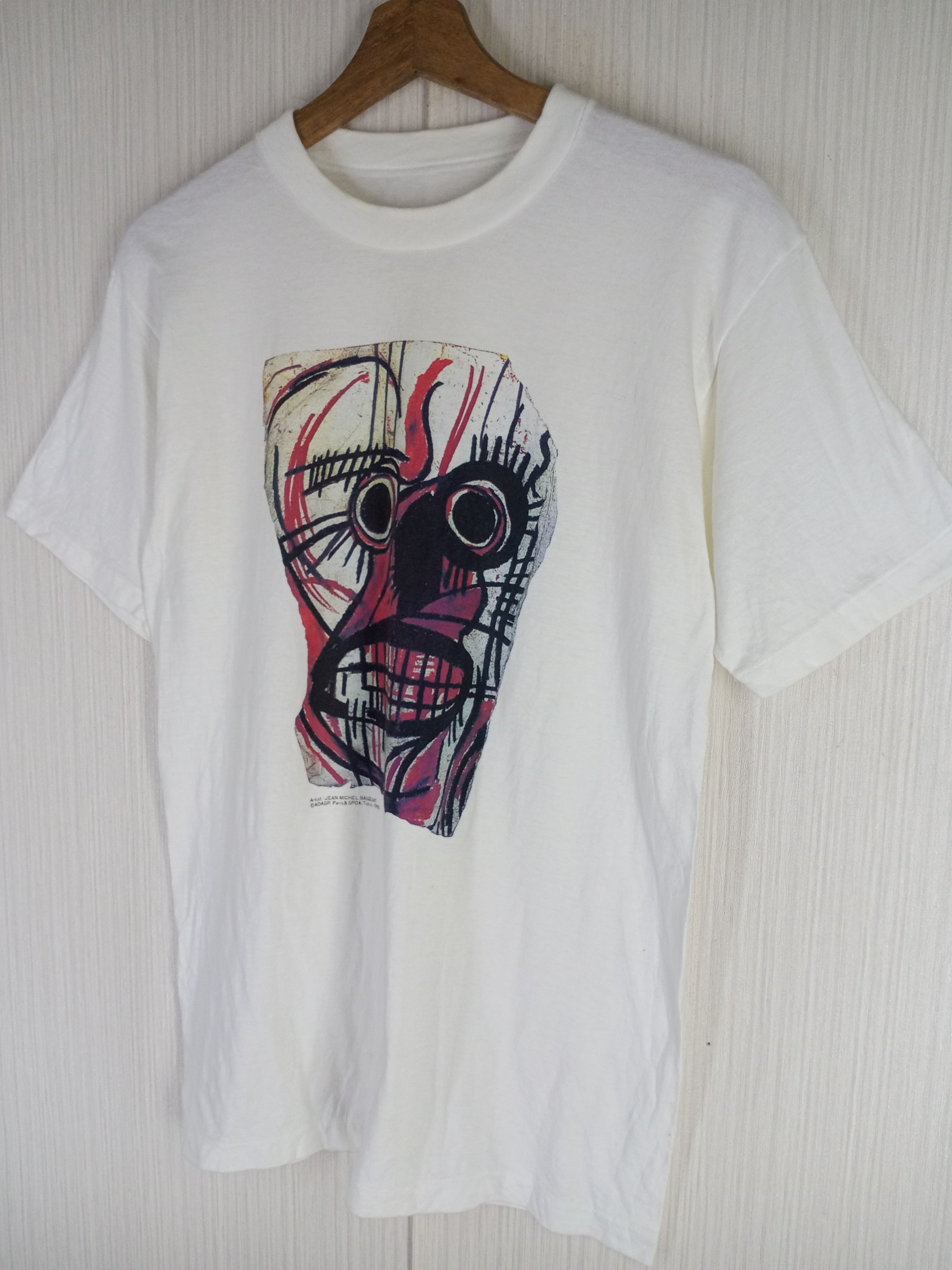 Jean-Michel Basquiat Rare Vintage 1995 Jean Michel Basquiat Art Tshirt Size US M / EU 48-50 / 2 - 4 Thumbnail