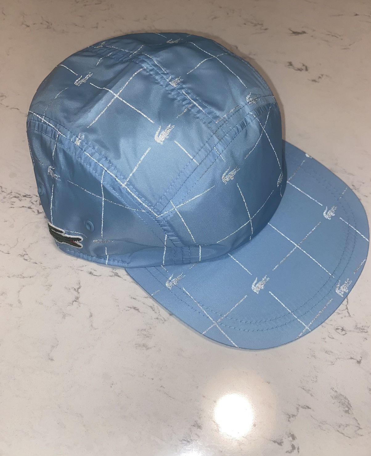 Lacoste × Supreme S/s 18’ Supreme/Lacoste Reflective Grid Nylon Camp Cap Size ONE SIZE - 2 Thumbnail