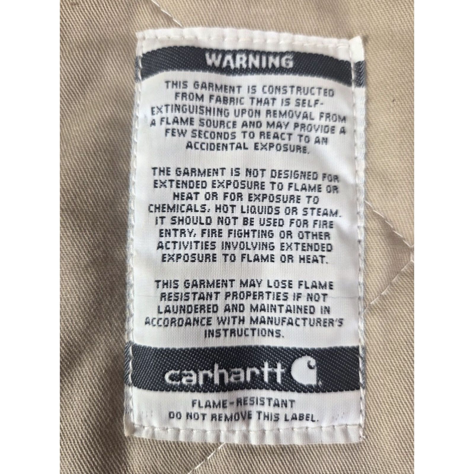 Carhartt VINTAGE Carhartt FR Flame Resistant Jacket XL Distressed Duck Canvas Quilted FRJ195 BRN Size US XL / EU 56 / 4 - 6 Thumbnail