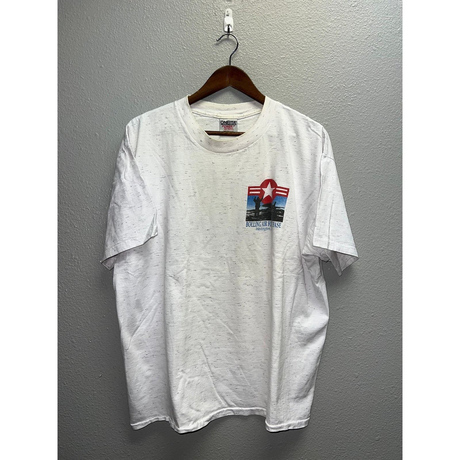 Vintage Vintage Bolling Air Force Base Shirt DC Tee 90s Yellowed XL Size US XL / EU 56 / 4 - 1 Thumbnail
