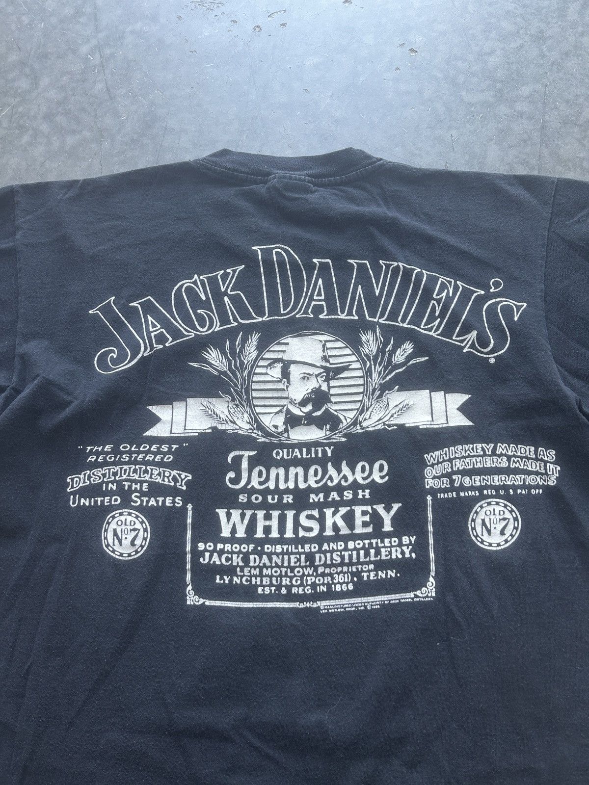 Vintage Jack Daniels Old No. 7 Brand T-shirt // 1989 80s