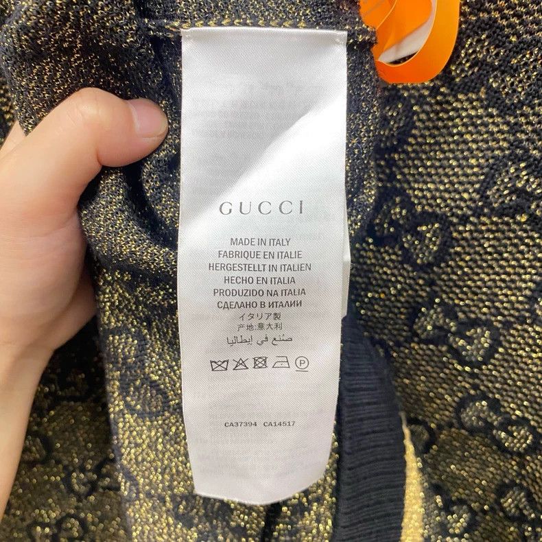 Gucci Gucci Black and gold double G full-print wool knitted sweat Size US S / EU 44-46 / 1 - 4 Thumbnail