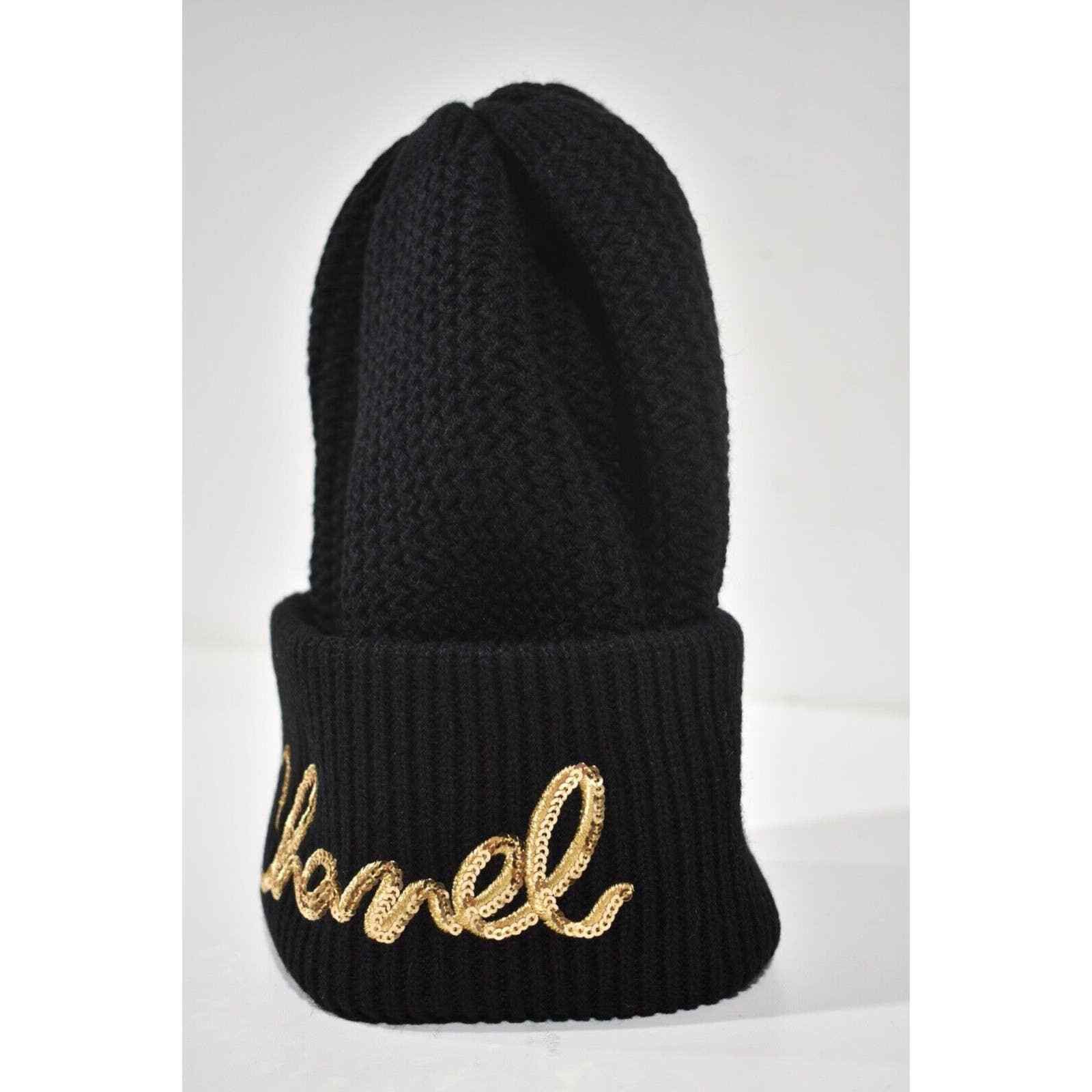 Chanel Chanel 22A Cashmere Sequin Beanie Winter Hat Cap Cloche Size ONE SIZE - 10 Thumbnail