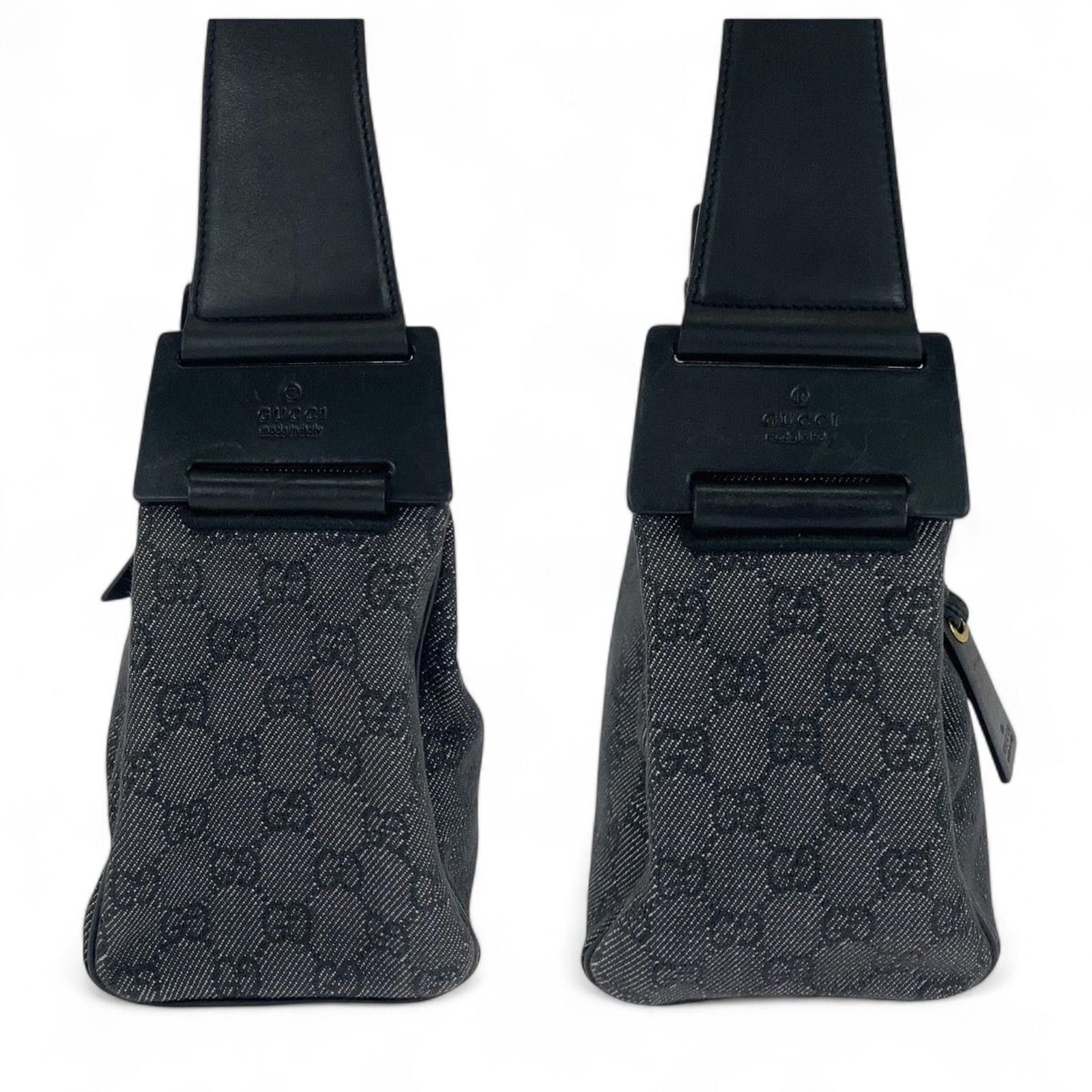 Gucci Gucci - Black Monogram Canvas Shoulder Bag Size ONE SIZE - 6 Thumbnail