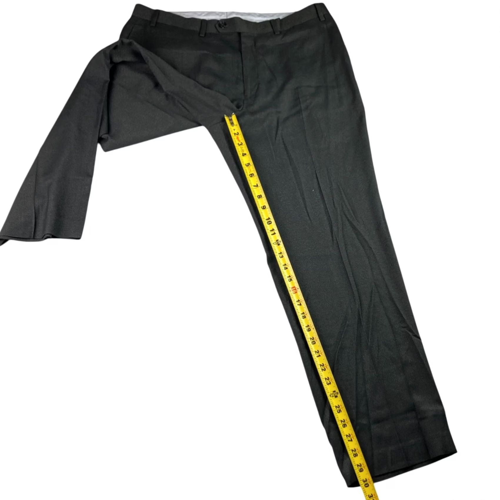 Ralph Lauren Ralph Lauren Men's Gray Polyester Stretch Dress Pants Micro Houndstooth 36x30 Size US 36 / EU 52 - 6 Thumbnail