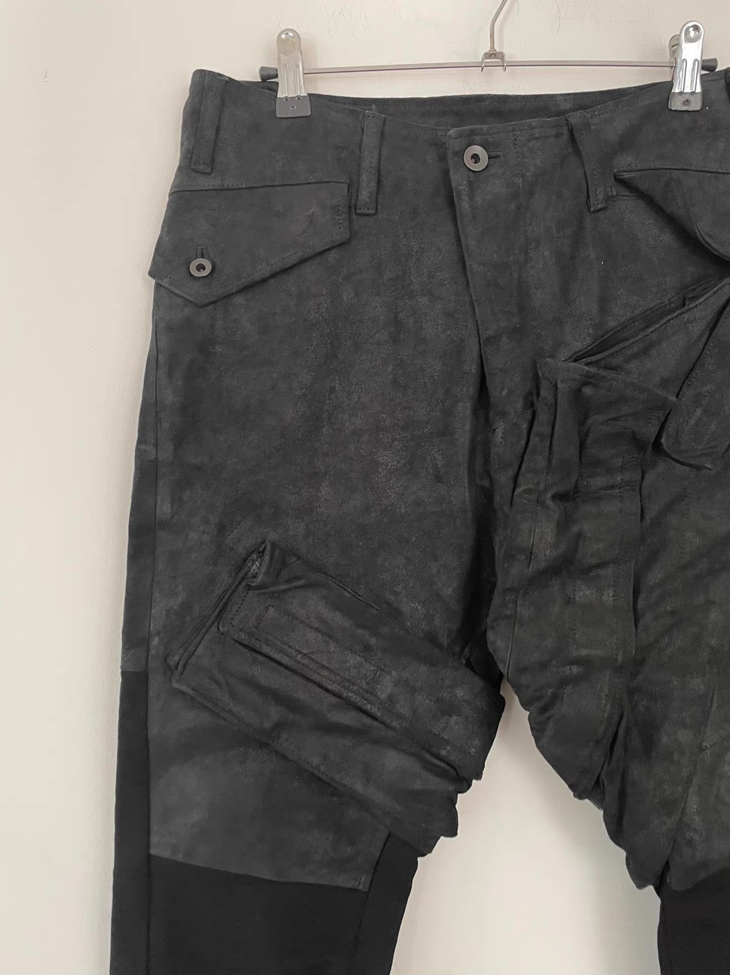 Julius Julius 17SS Leather Paneled Bullet Pants Ｑ21 Size US 34 / EU 50 - 7 Thumbnail