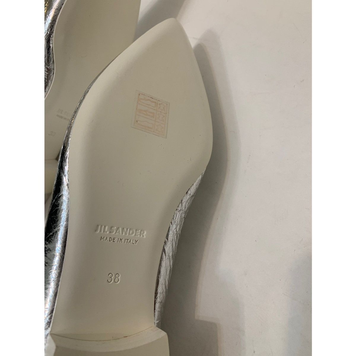 Jil Sander JIL SANDER METALLIC LEATHER BALLET FLATS SHOES Size US 8 / IT 38 - 22 Thumbnail