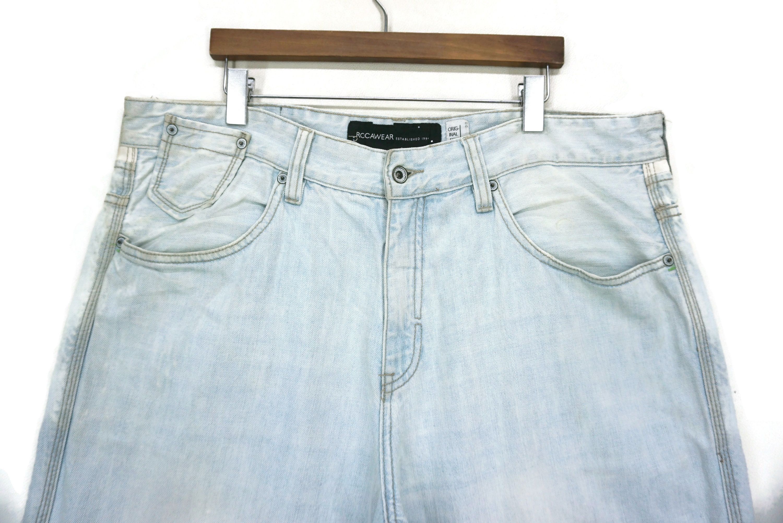 Rocawear Rocawear Jeans Size W42xL34 Baggy Hip Hop Light Wash Denim Size US 40 / EU 56 - 3 Thumbnail