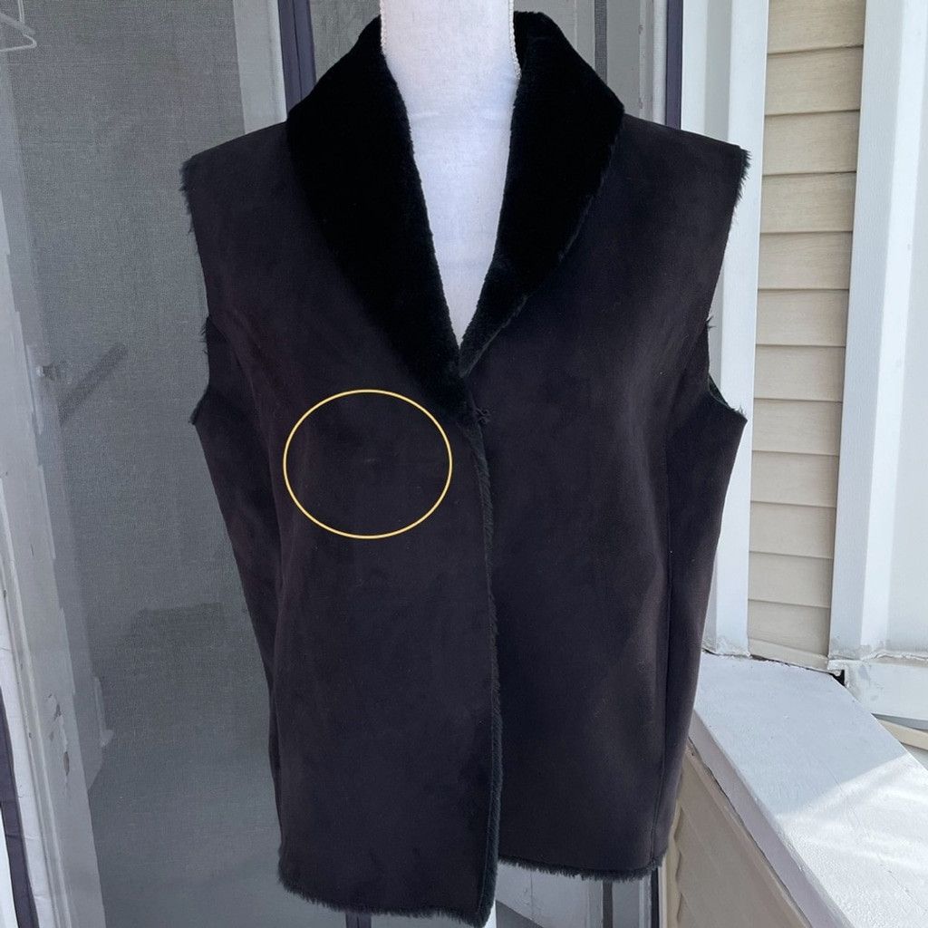 Lauren Ralph Lauren Lauren Ralph Lauren Faux Vegan Suede & Fur Line Vest Size LP Size L / US 10 / IT 46 - 2 Thumbnail