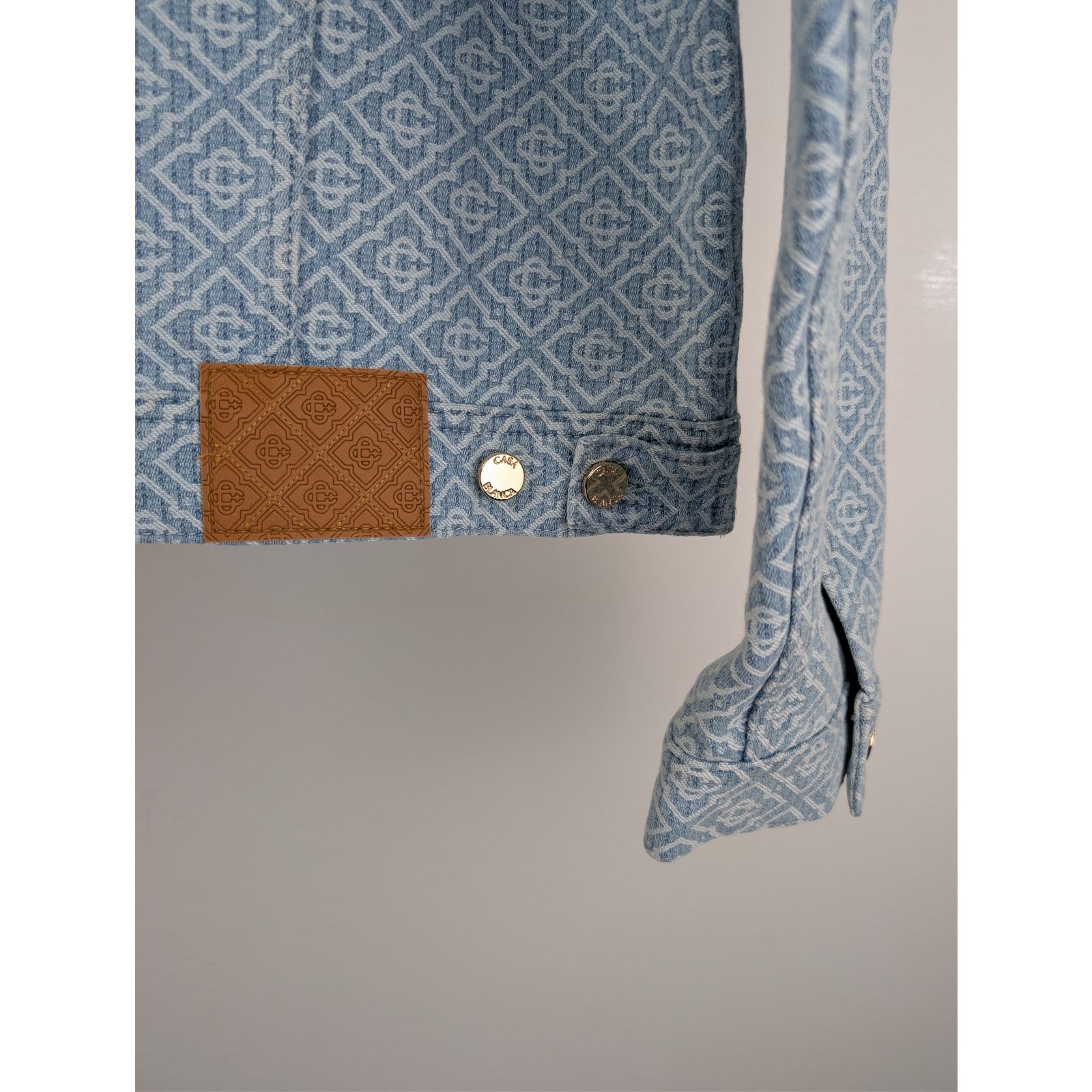 Casablanca o1rshd1 Monogram Denim Jacket in Blue Size US M / EU 48-50 / 2 - 14 Thumbnail