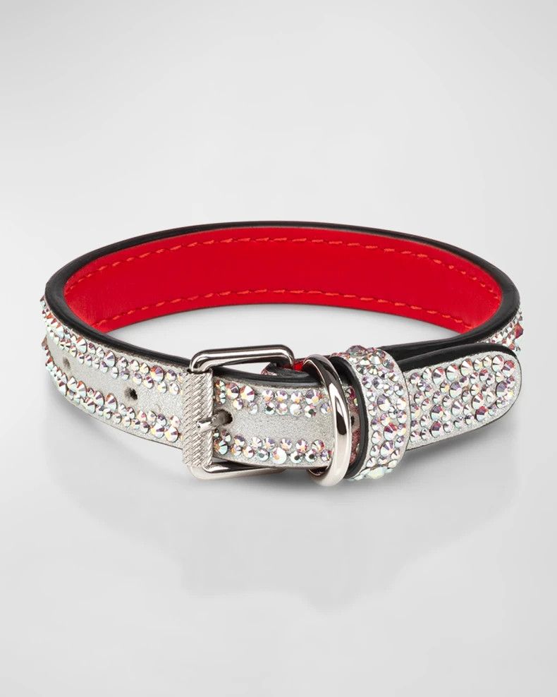 Christian Louboutin o1s1wg110225 Size: OS/Strass Small Loubicollar in Silver Size ONE SIZE - 4 Thumbnail