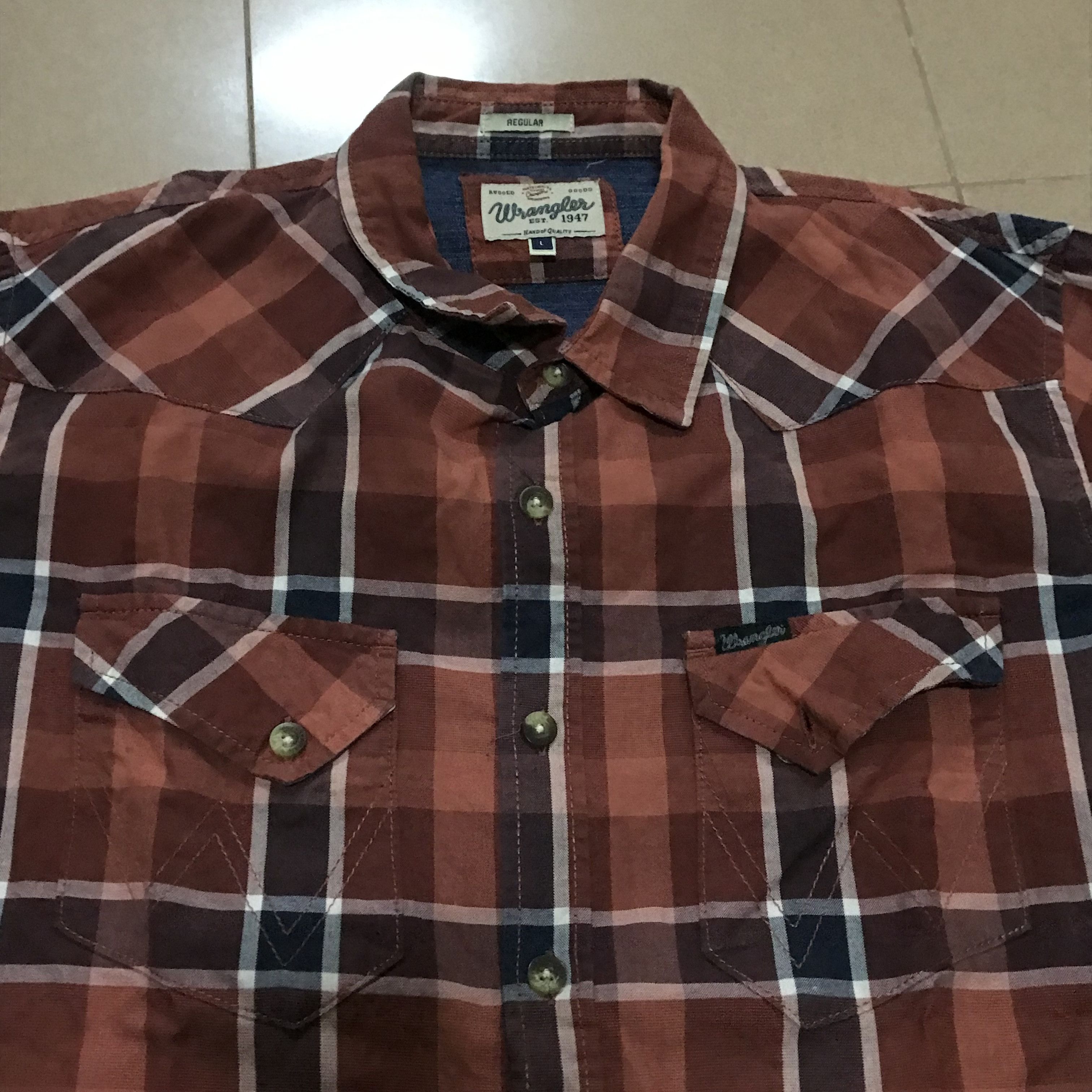 Wrangler Wrangler Flannel Tartan long Sleeves shirt Size L Size US M / EU 48-50 / 2 - 6 Thumbnail