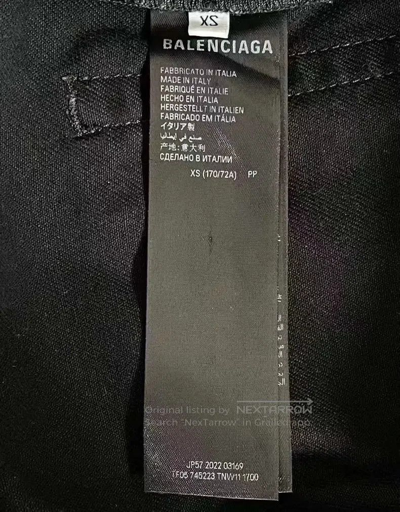 Balenciaga Balenciaga size XS Black Hand-Painted Graffiti Letter Logo Size US 27 - 6 Thumbnail