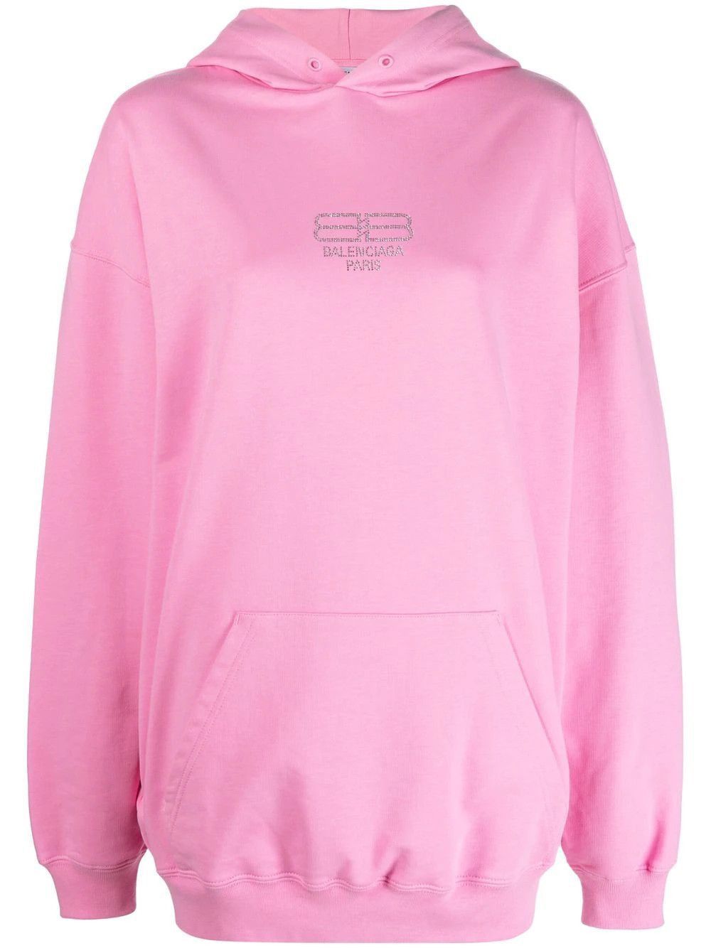 Balenciaga o1s1wg110824 BB Paris Icon Hoodie Medium Fit in Pink Size XL / US 12-14 / IT 48-50 - 1 Thumbnail