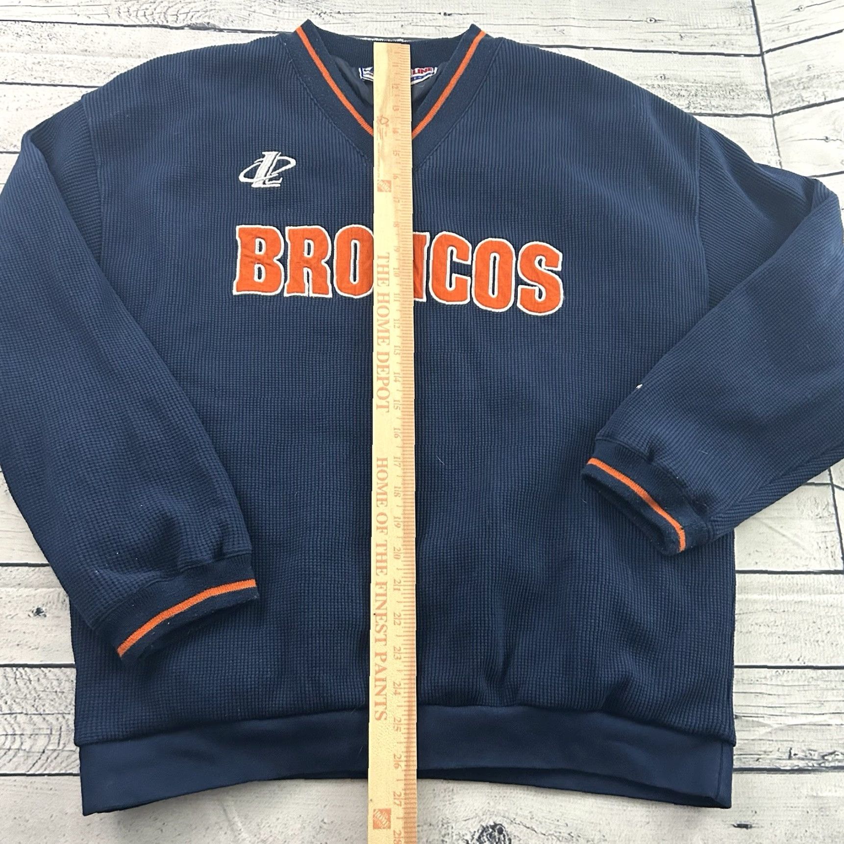 Vintage VINTAGE Logo Athletic Denver Broncos Pullover Sweatshirt Men Large Blue Lined Size US L / EU 52-54 / 3 - 3 Thumbnail