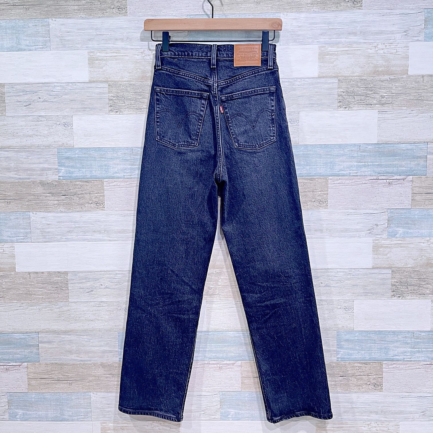 Levi's Levis Premium Ribcage Straight Ankle Jeans Black Womens 24 Size 24" / US 00 / IT 34 - 4 Thumbnail