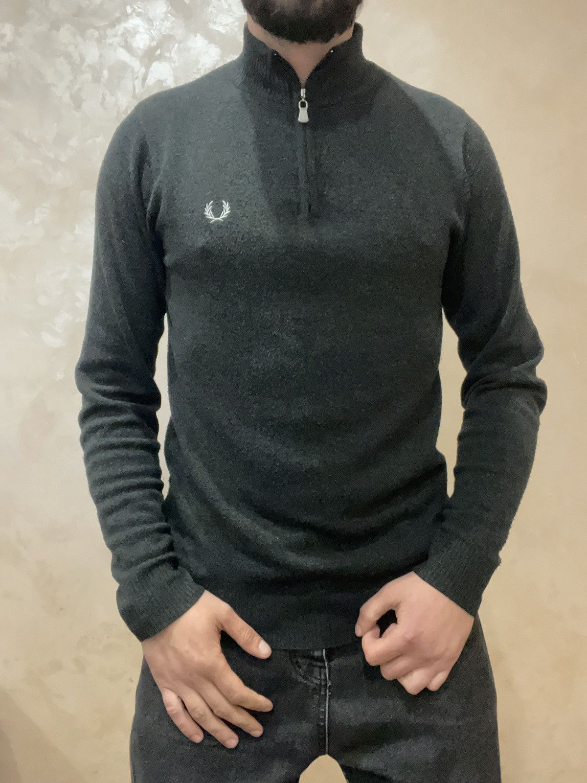 Fred Perry × Vintage Fred Perry Classic Half Zip Jumper - Size M Size US M / EU 48-50 / 2 - 1 Thumbnail