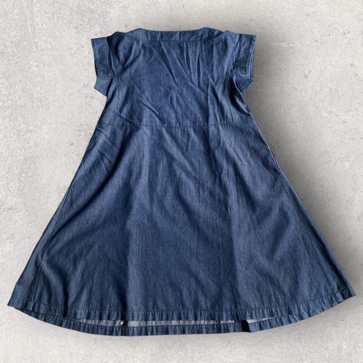 Comme des Garcons × Tricot Comme des Garcons Tricot Blue Chambray Oversized Dress Size S / US 4 / IT 40 - 4 Thumbnail