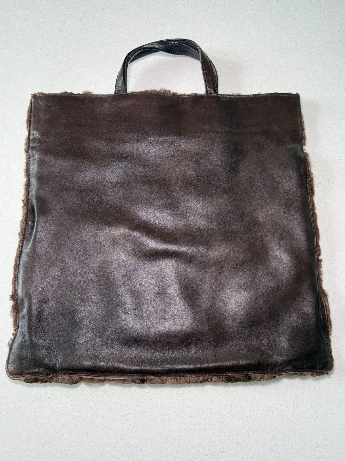 Loewe Loewe Karakul (Persian) Lambswool Tote with Lambskin Handles Size ONE SIZE - 6 Thumbnail