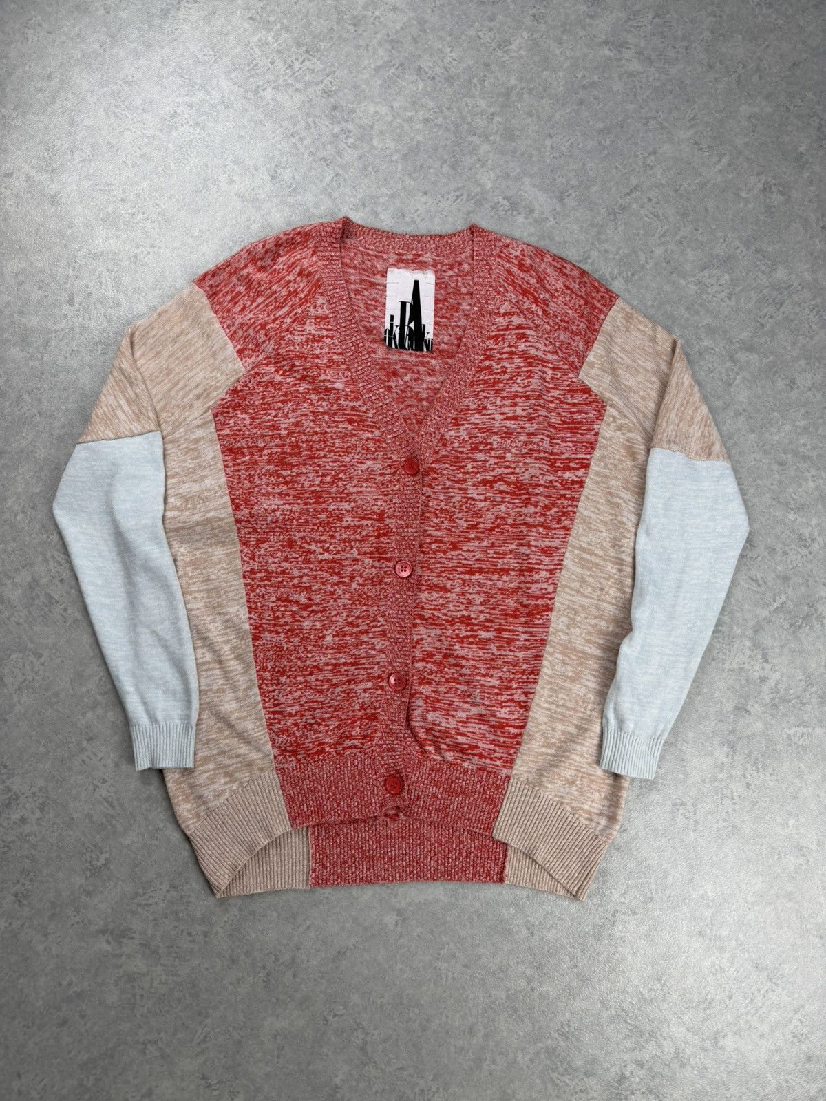 Japanese Brand Okiraku Japan Linen Cotton Colorblock Cardigan Size F Size M / US 6-8 / IT 42-44 - 3 Thumbnail