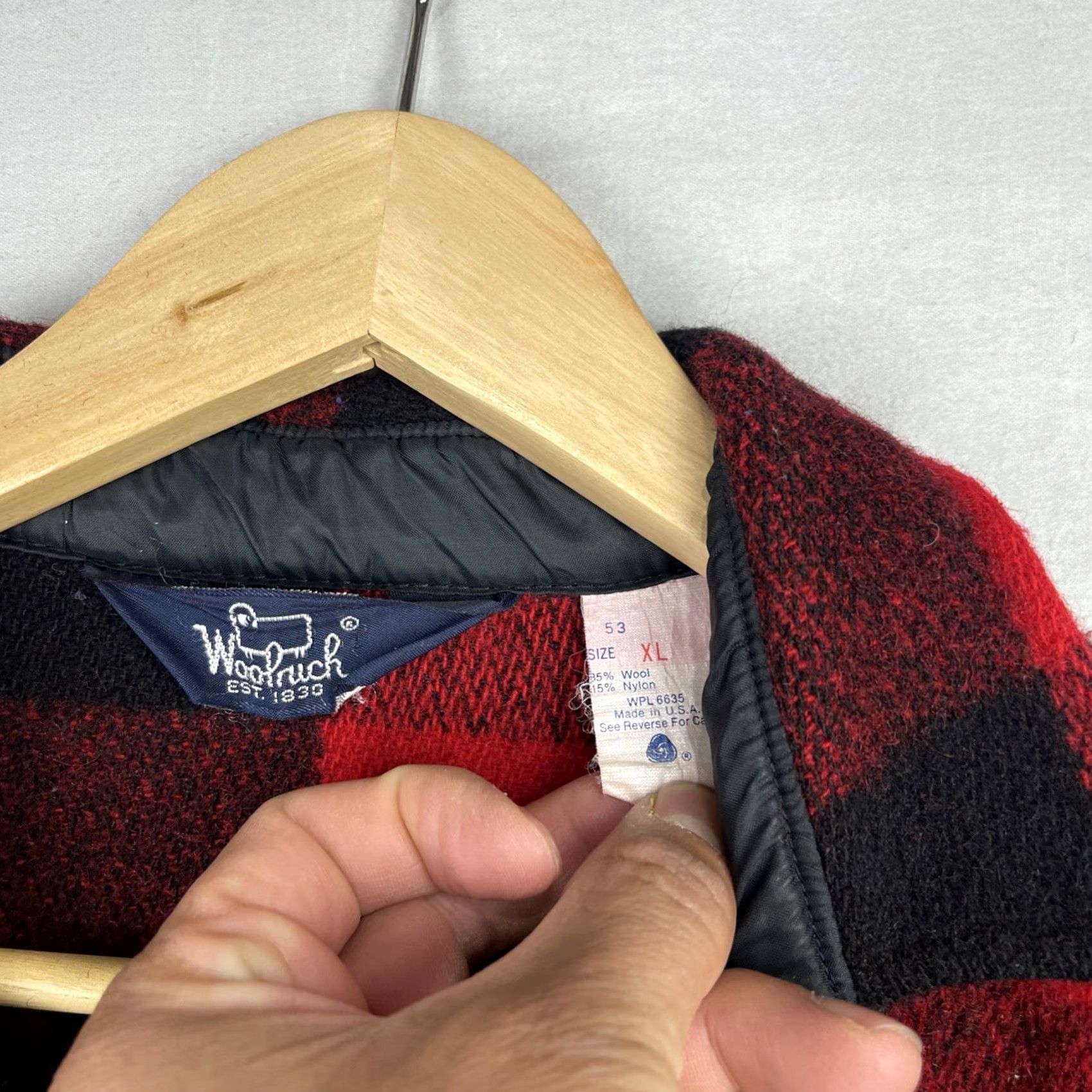 Vintage VINTAGE Woolrich Jacket Mens XL Mackinaw Hunting Red Black Buffalo Plaid Wool 53 Size US XL / EU 56 / 4 - 5 Thumbnail