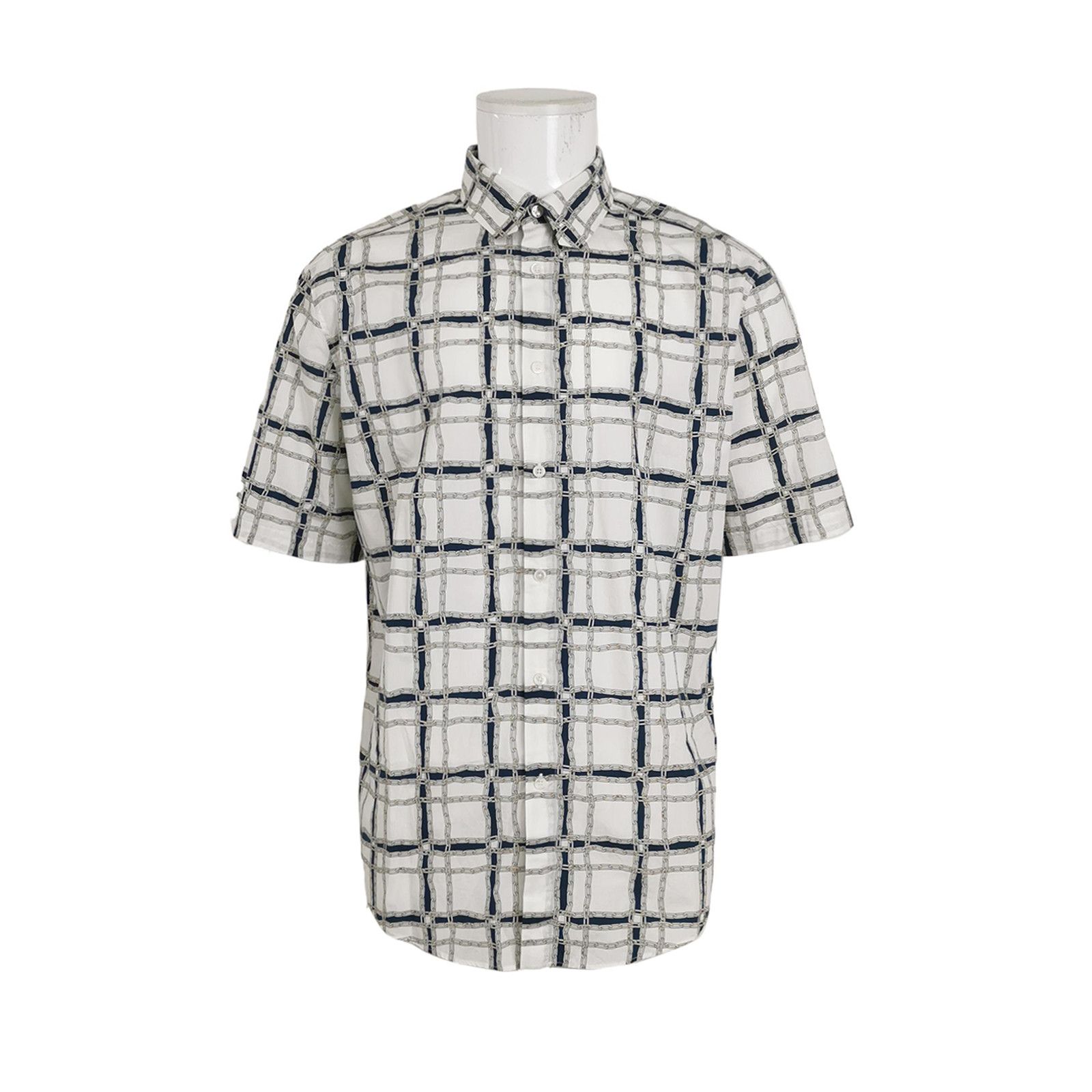 Louis Vuitton Louis Vuitton Chain Grid Short Sleeve Shirt XXL Size US XXL / EU 58 / 5 - 1 Thumbnail