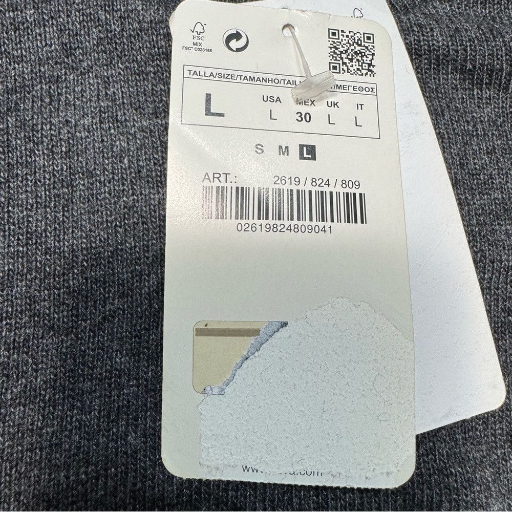 Zara NWT New Zara Knit Grey With Black Lace Angora Blend Sweater Size M / US 6-8 / IT 42-44 - 7 Thumbnail
