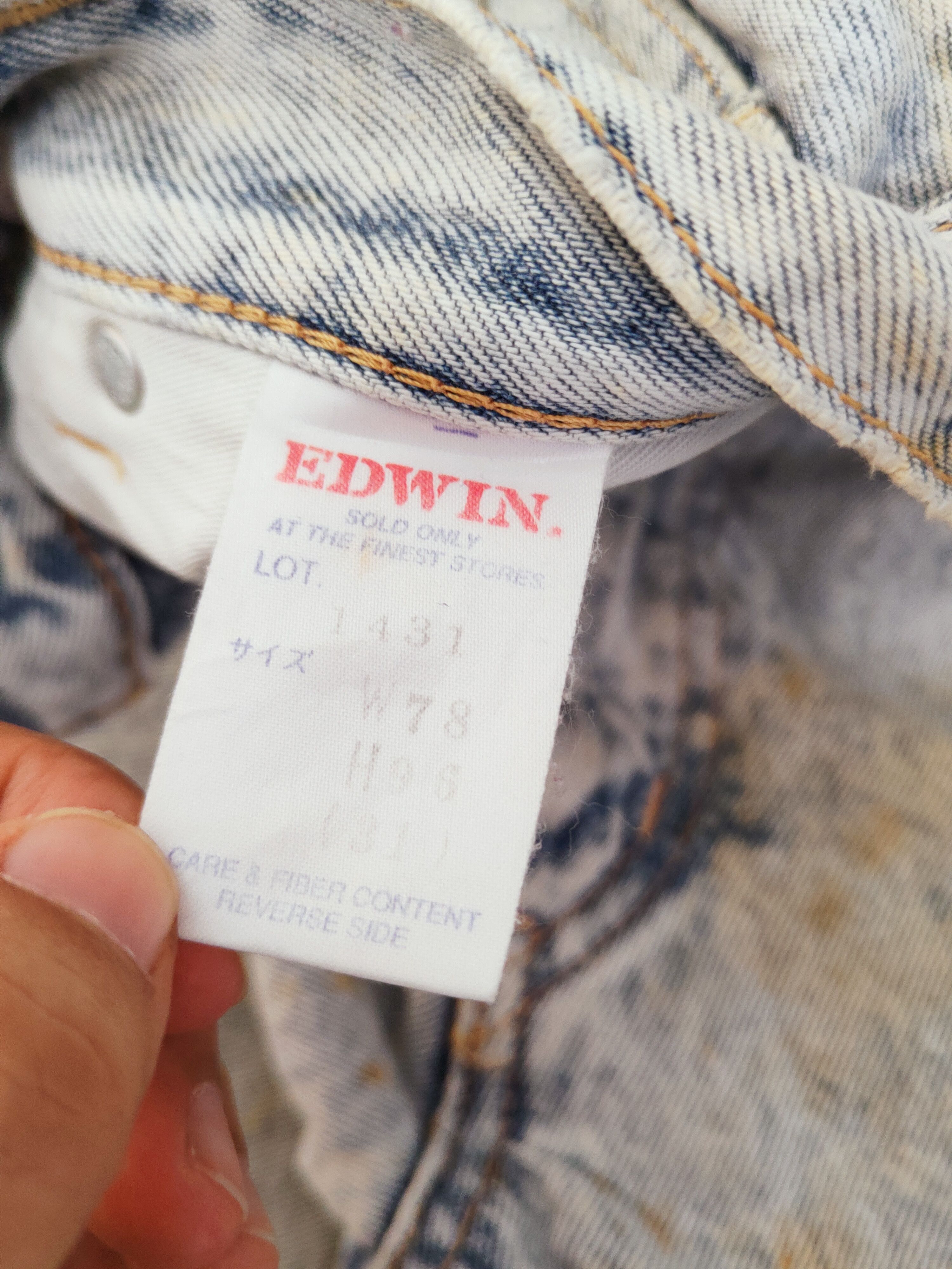 Edwin Edwin vintage Blue Distressed Ripped Jeans #W602 Size 30" / US 8 / IT 44 - 14 Thumbnail