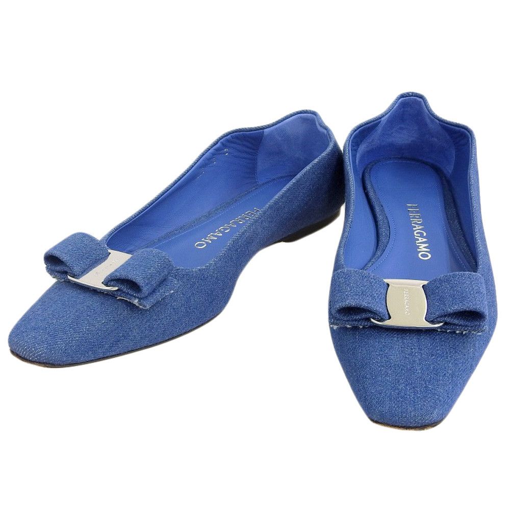 Salvatore Ferragamo Salvatore Ferragamo Salvatore Ferragamo Vara Flat Shoes Leather Shoes DUTY FREE for USA Size ONE SIZE - 1 Thumbnail
