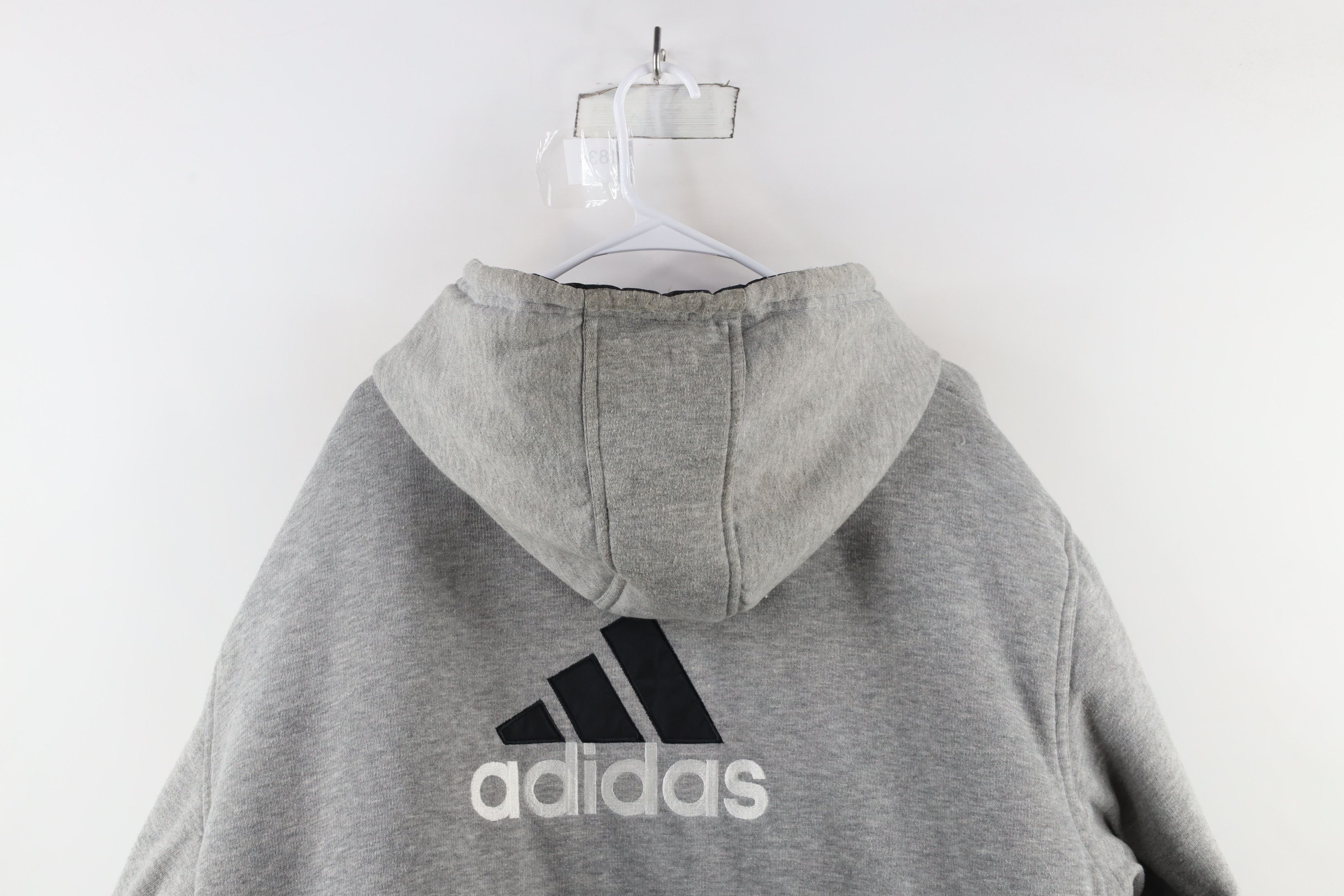 Adidas × Vintage Vintage 90s Adidas Reversible Full Zip Jacket Black Gray Size US XL / EU 56 / 4 - 17 Thumbnail