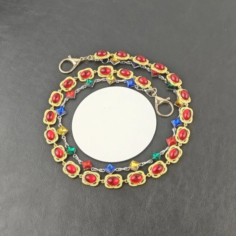 Jewelry Multicolored Agate Pants Chain Size ONE SIZE - 4 Thumbnail